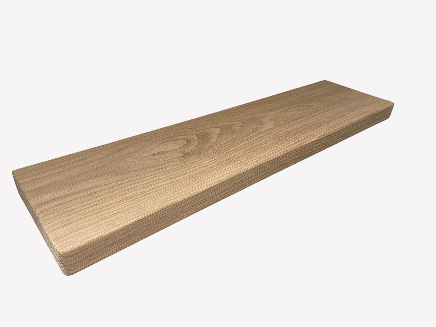 Oak Floating Shelf - 15cm Deep x 3.2cm Thick For masonry walls