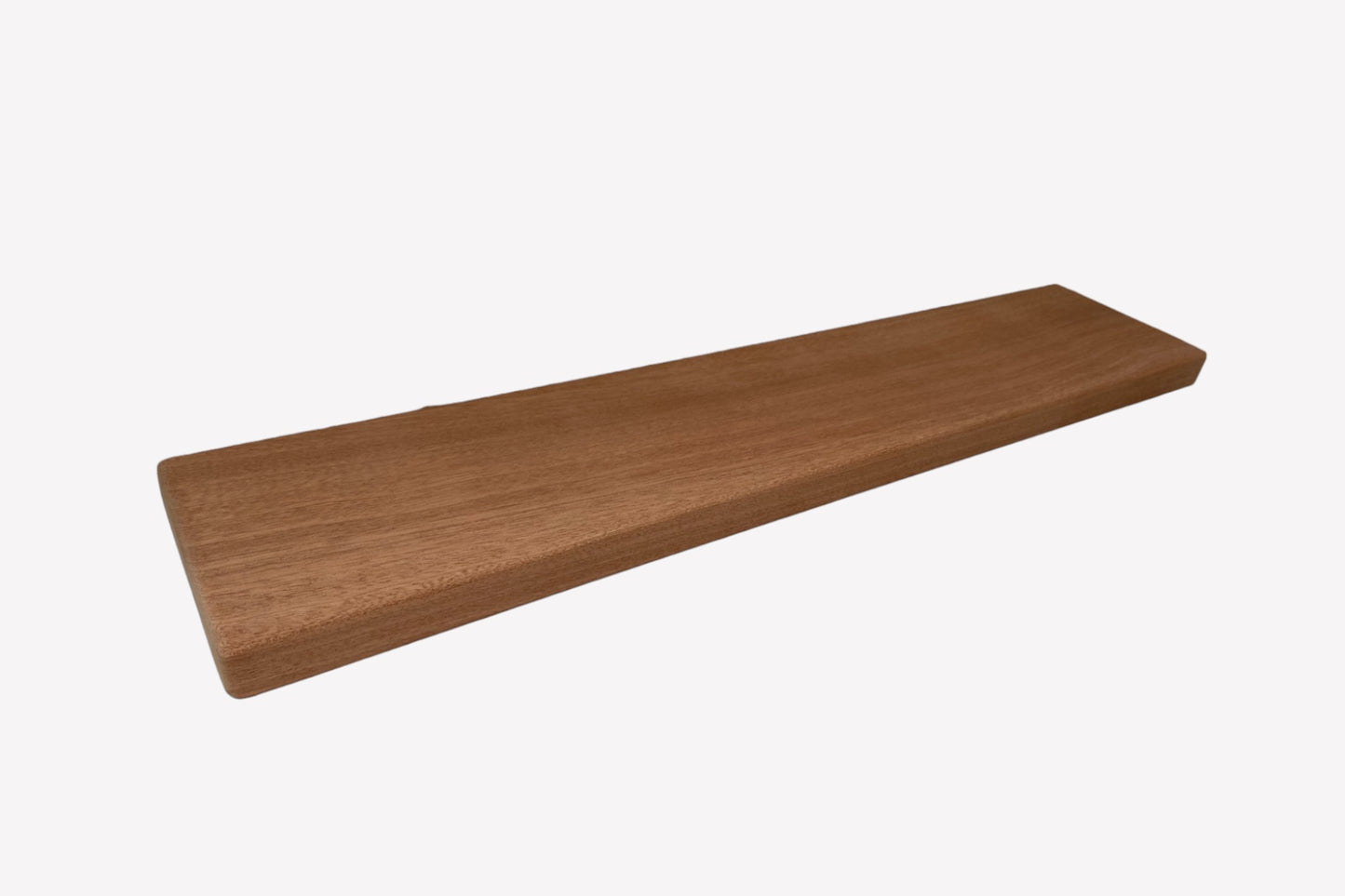Slim Sapele Floating Shelf - For Plasterboard Dot and dab walls - Smooth Finish 10cm Deep x 2cm Thick