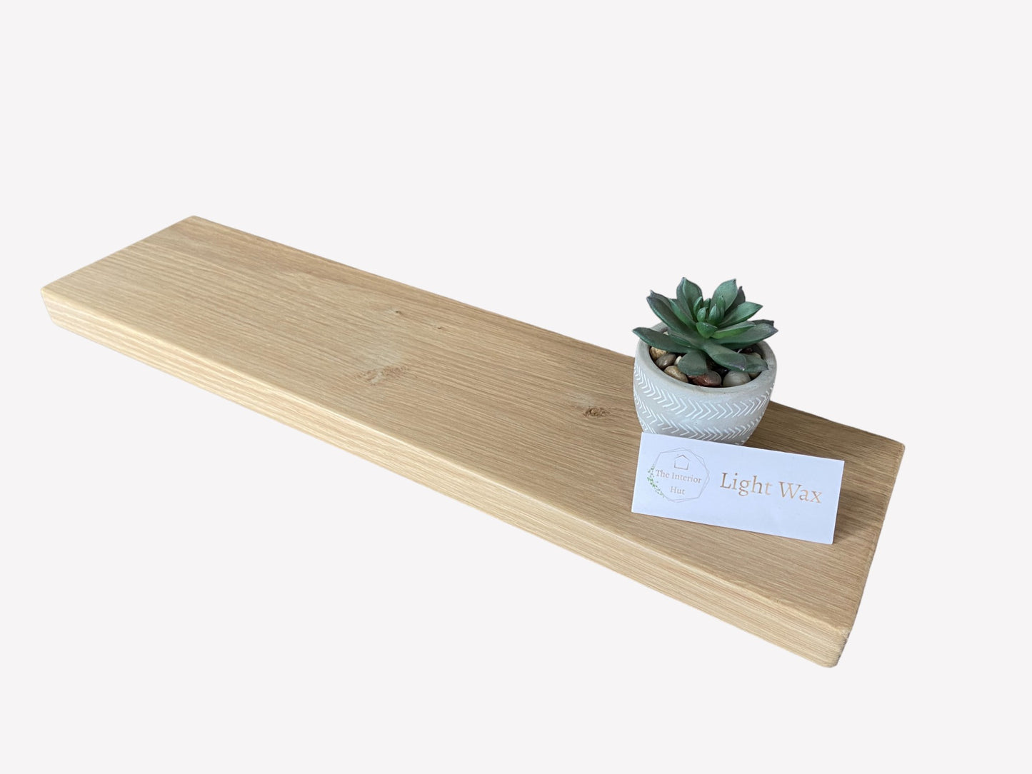 Oak Floating Shelf - 15cm Deep x 3.2cm Thick For masonry walls