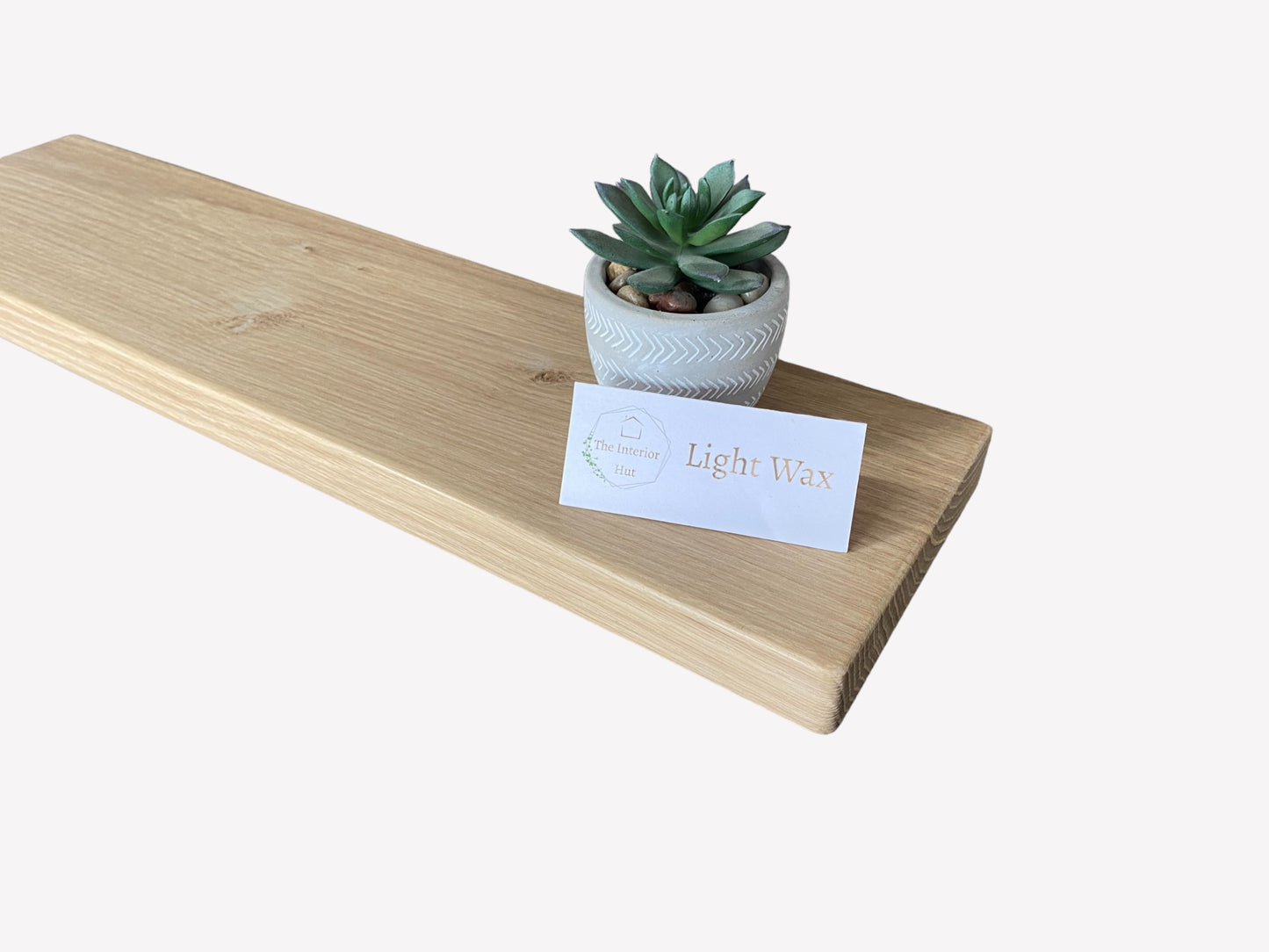Oak Floating Shelf - 15cm Deep x 3.2cm Thick For masonry walls