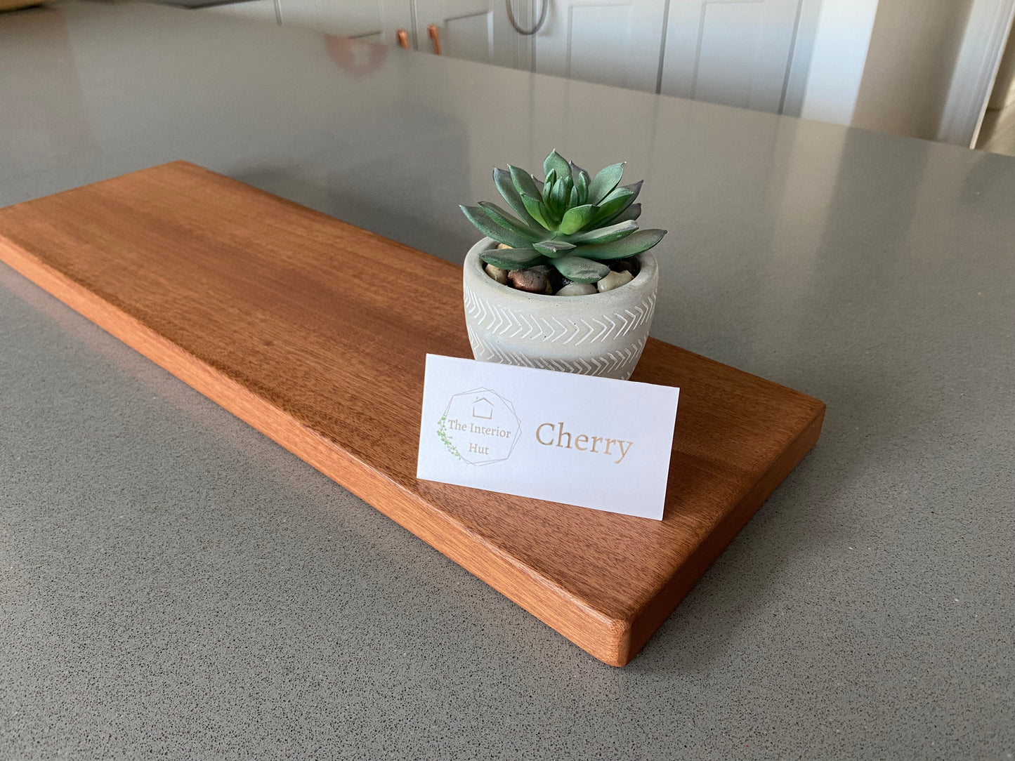 Slim Sapele Floating Shelf - Smooth Finish 15cm Deep x 2cm Thick For Plasterboard Stud Walls