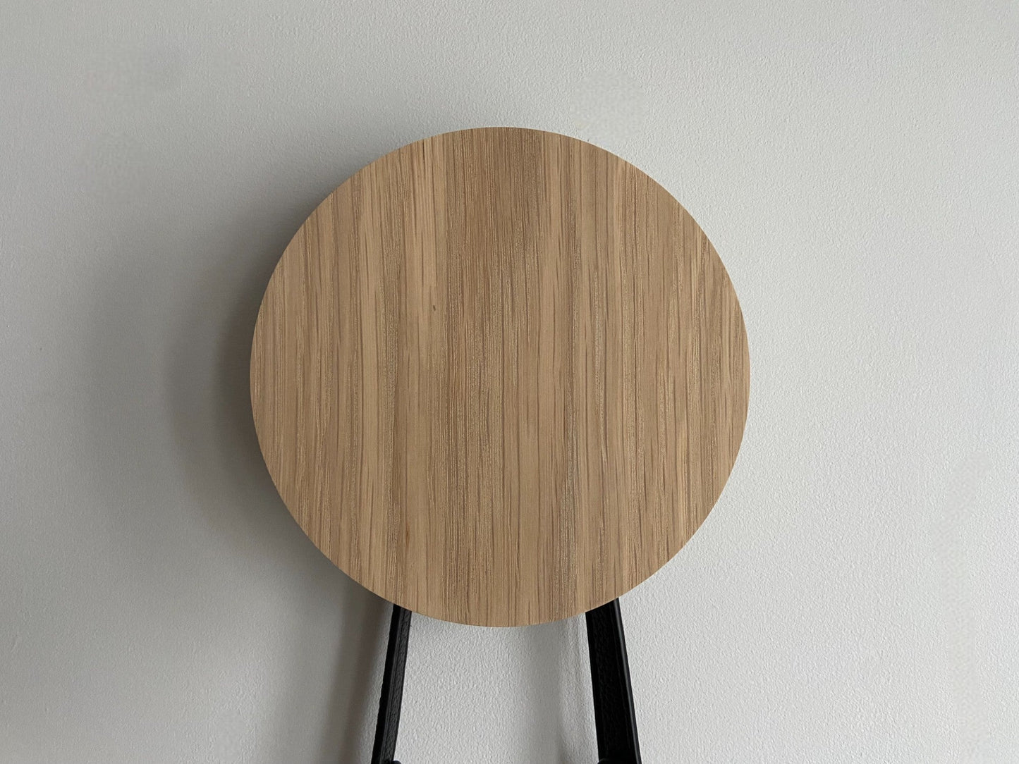 Pair of Round oak hooks / Circle coat pegs / Decorative wall hanger