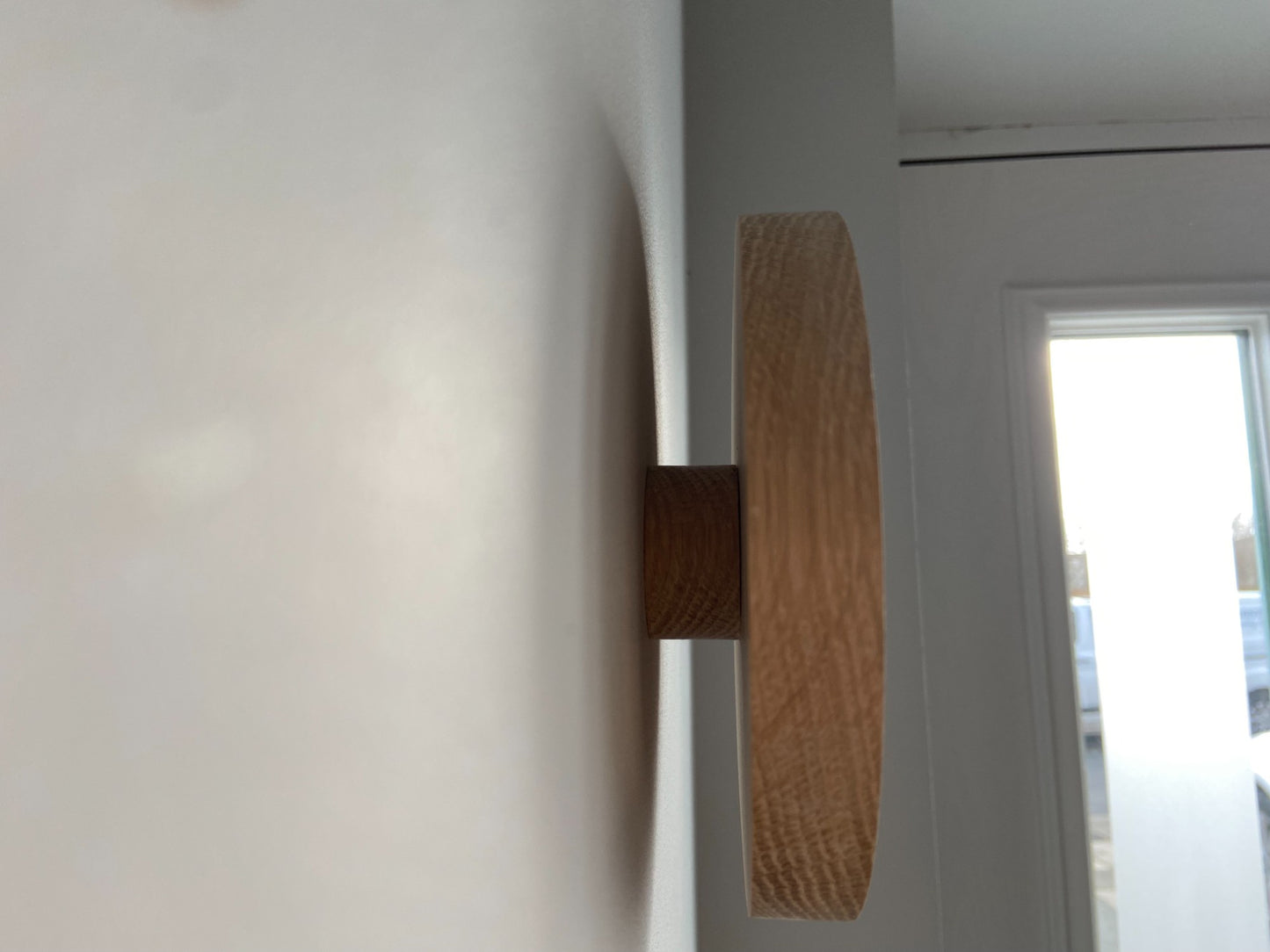 Round oak hooks / Circle coat pegs / Decorative wall hanger
