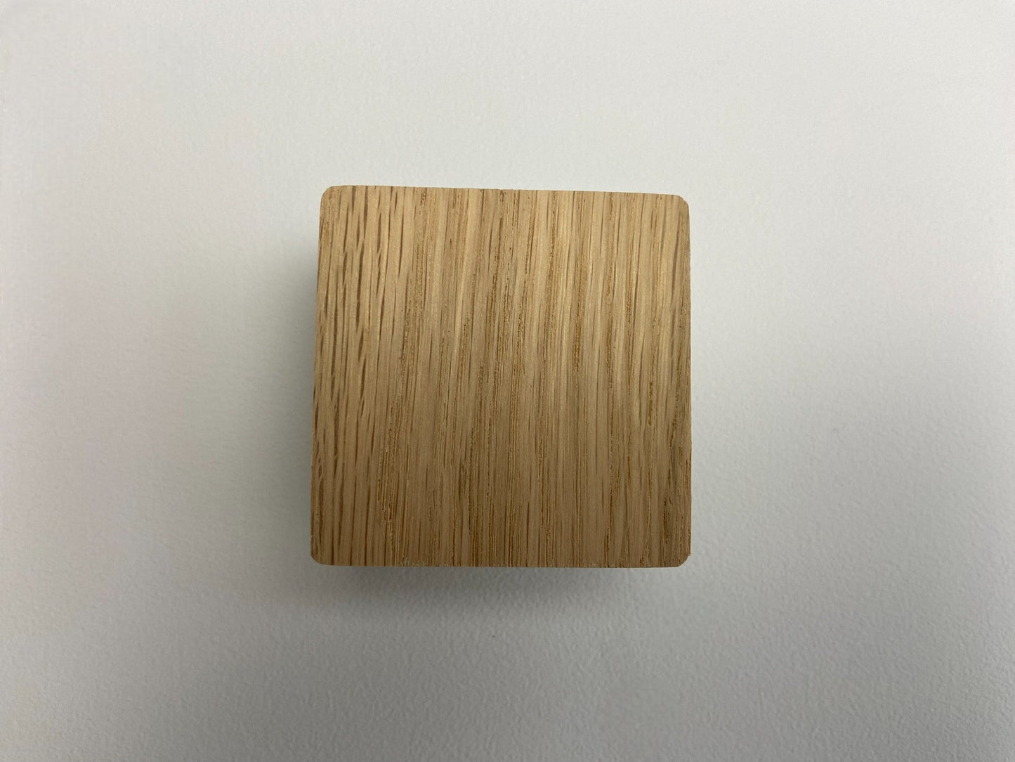 Pack of 3 Square oak hooks / Circle coat pegs / Decorative wall hanger / Deep