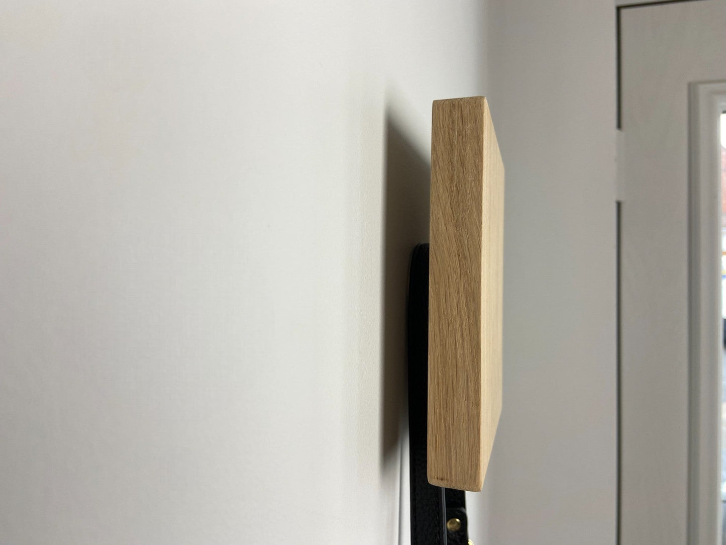 Pair of Square oak hooks / Circle coat pegs / Decorative wall hanger