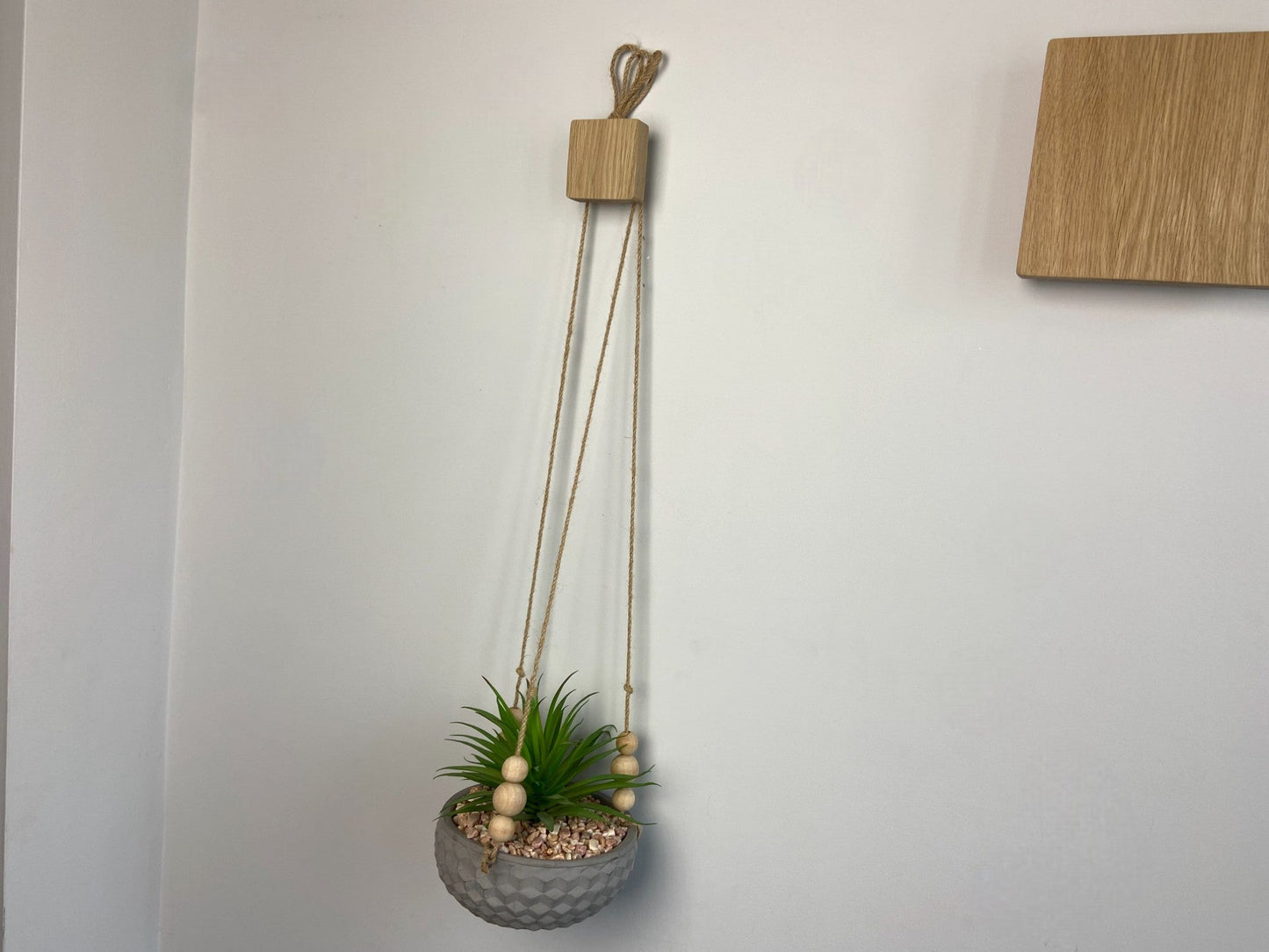 Pair of Square oak hooks / Circle coat pegs / Decorative wall hanger