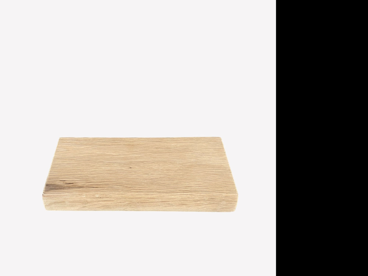 Slim Oak Floating Shelf - Live edge 22cm Deep x 10cm x 2cm Thick for plasterboard walls