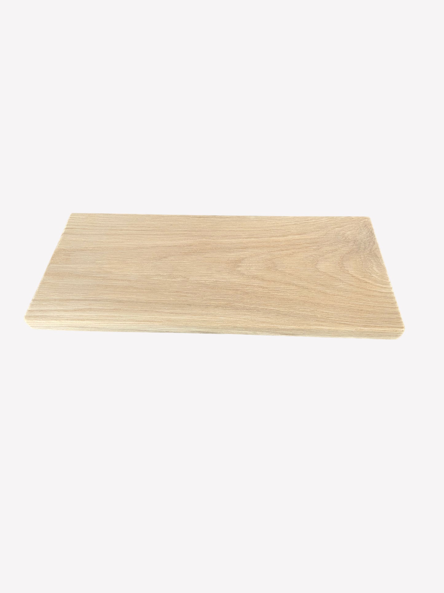 Slim Oak Floating Shelf - Smooth Finish 35cm Deep x 15cm x 2cm Thick for plasterboard walls