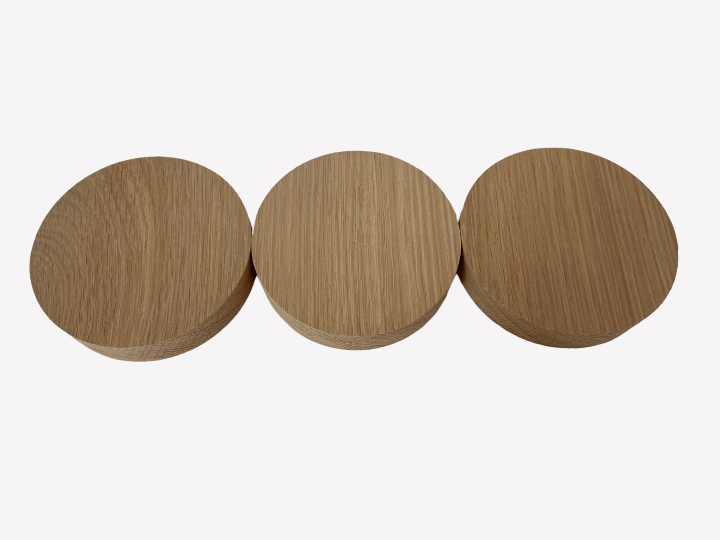 Oak Blanks, solid oak circle disks, Pack of 5 for crafting and DIY projects
