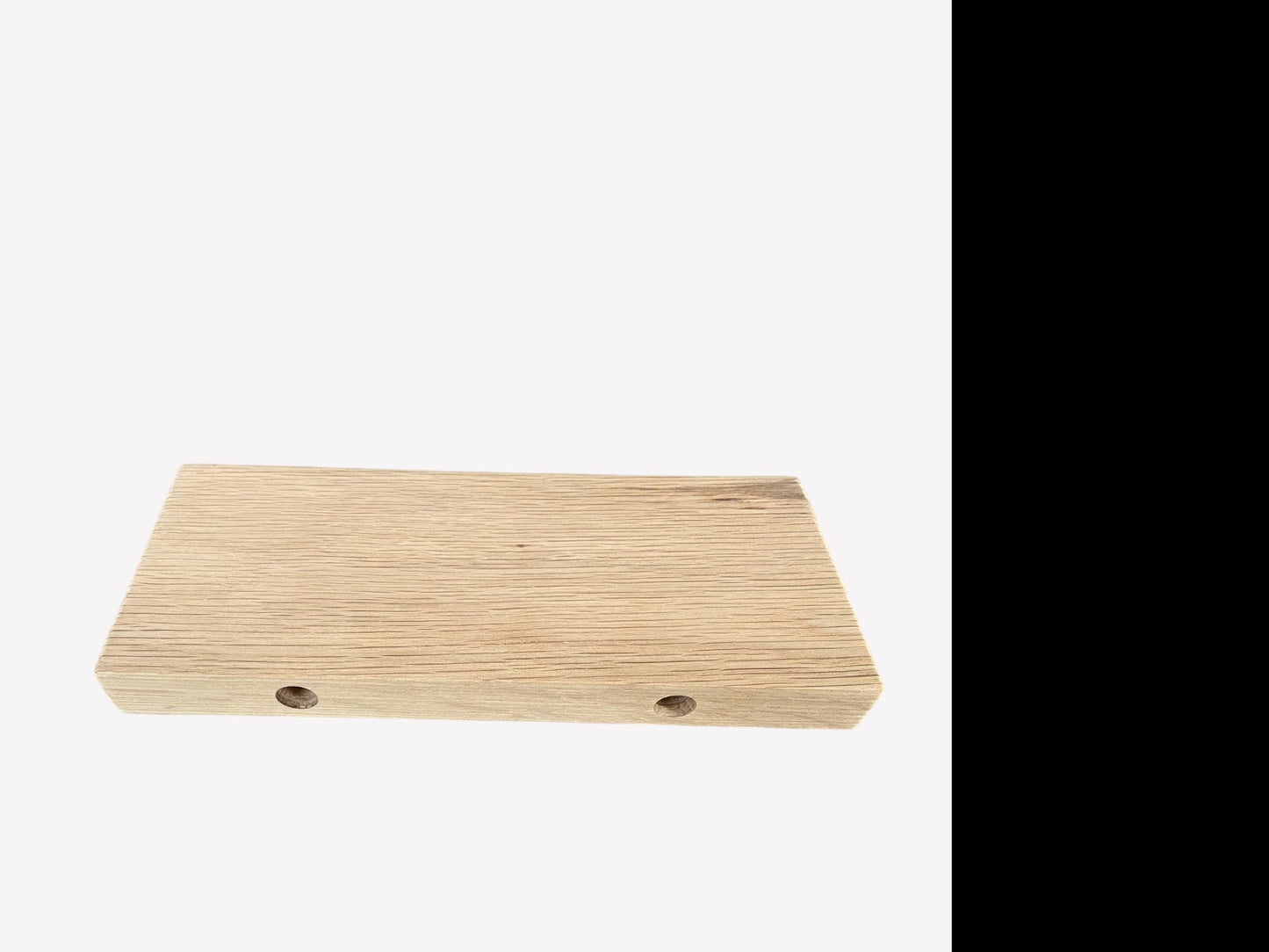 Slim Oak Floating Shelf - Live edge 22cm Deep x 10cm x 2cm Thick for plasterboard walls
