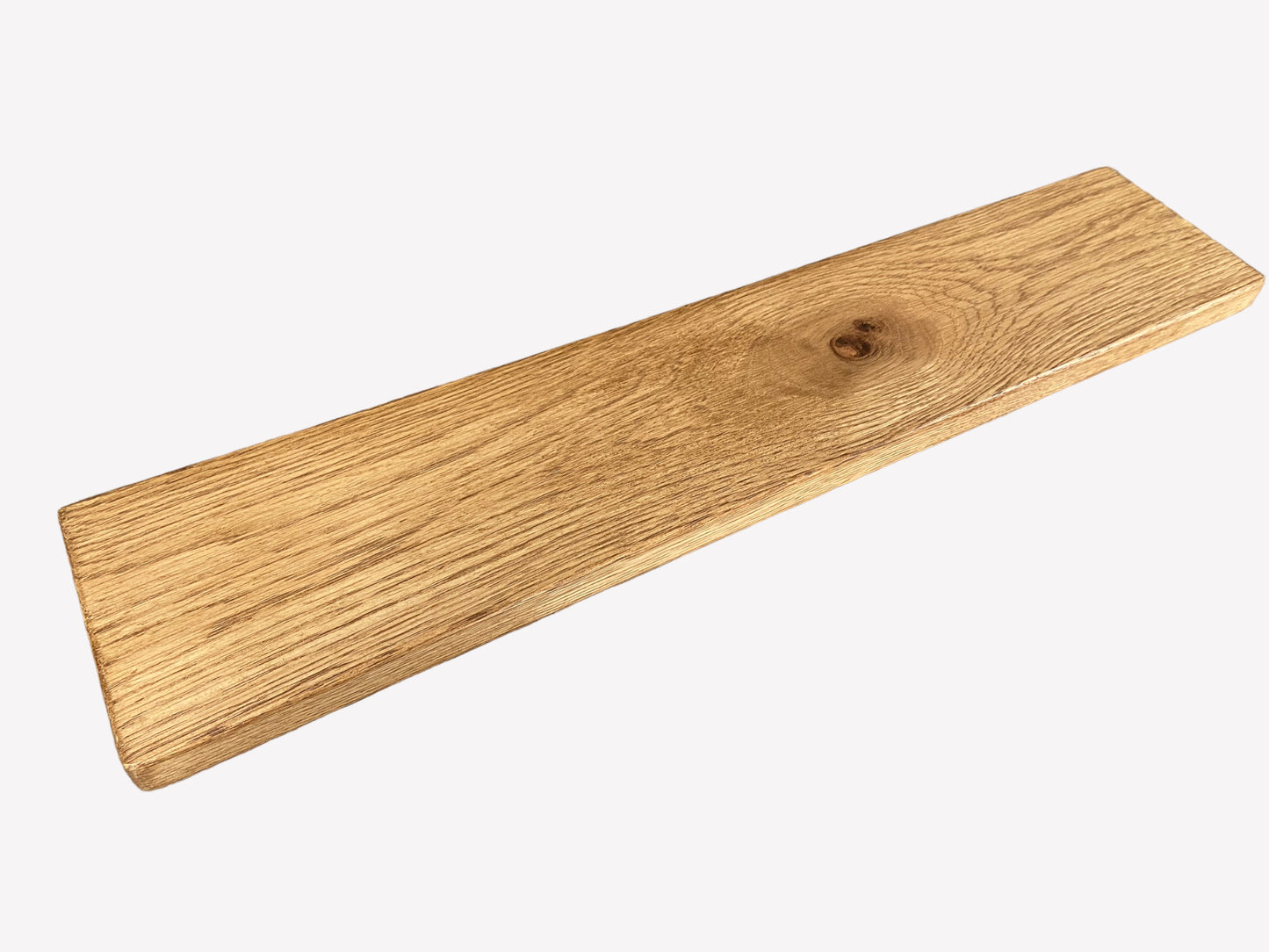 Oak Floating Shelf - 60cm in length x 12cm Deep x slim 2.2cm Thick - Stripped pine - For masonry walls