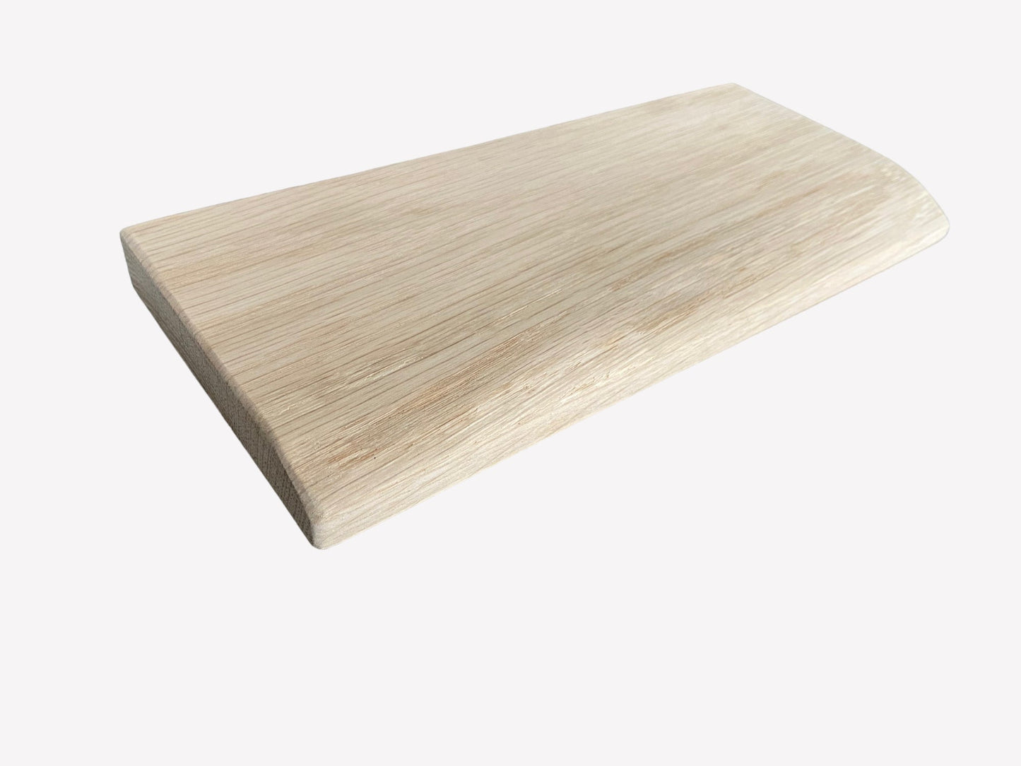 Slim Oak Floating Shelf - Live edge 35cm Deep x 15cm x 2.2cm Thick for plasterboard walls