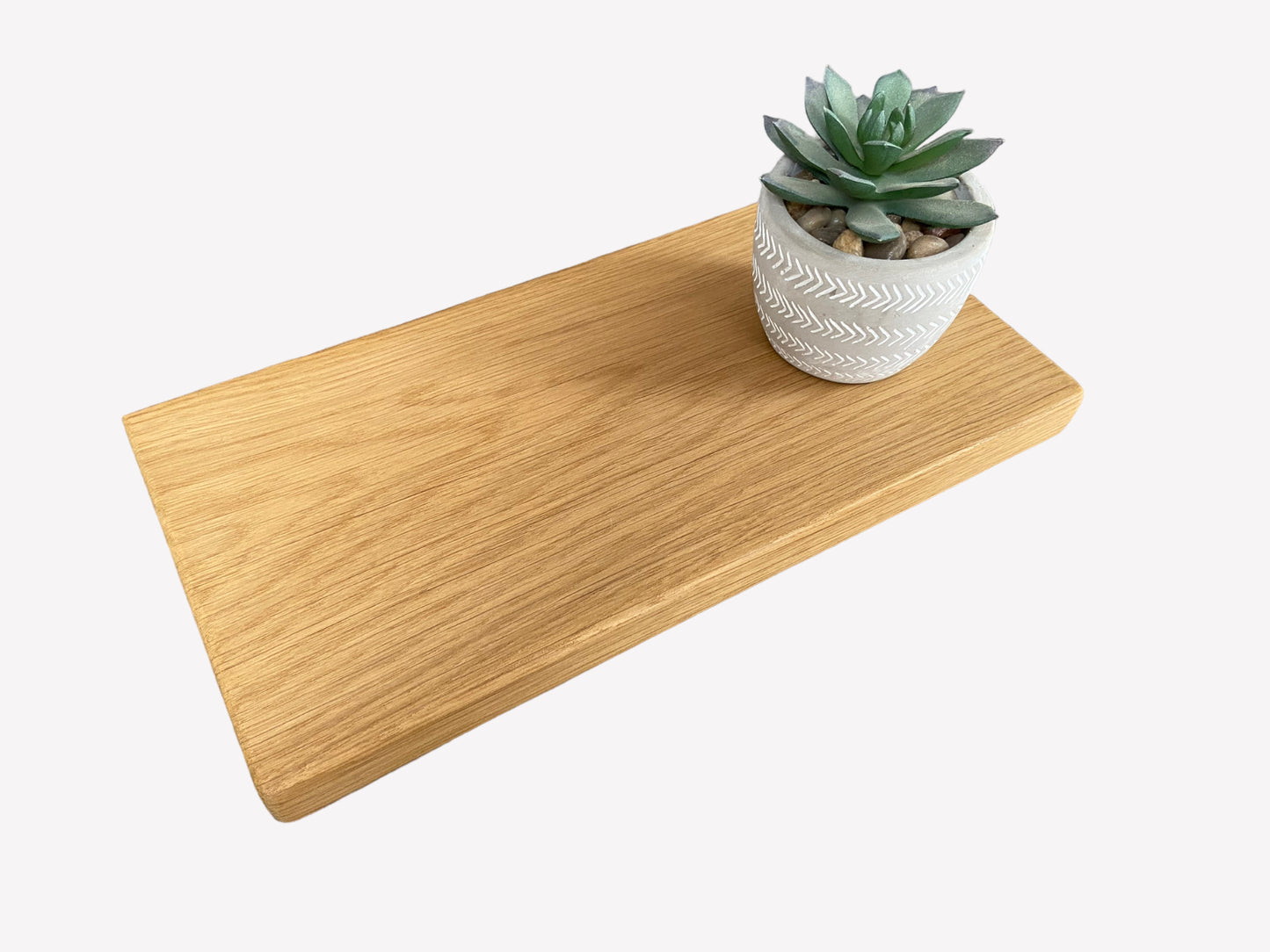 Antique Brown Slim Oak Floating Shelf - 15cm Deep x 2.2cm Thick for Plasterboard walls