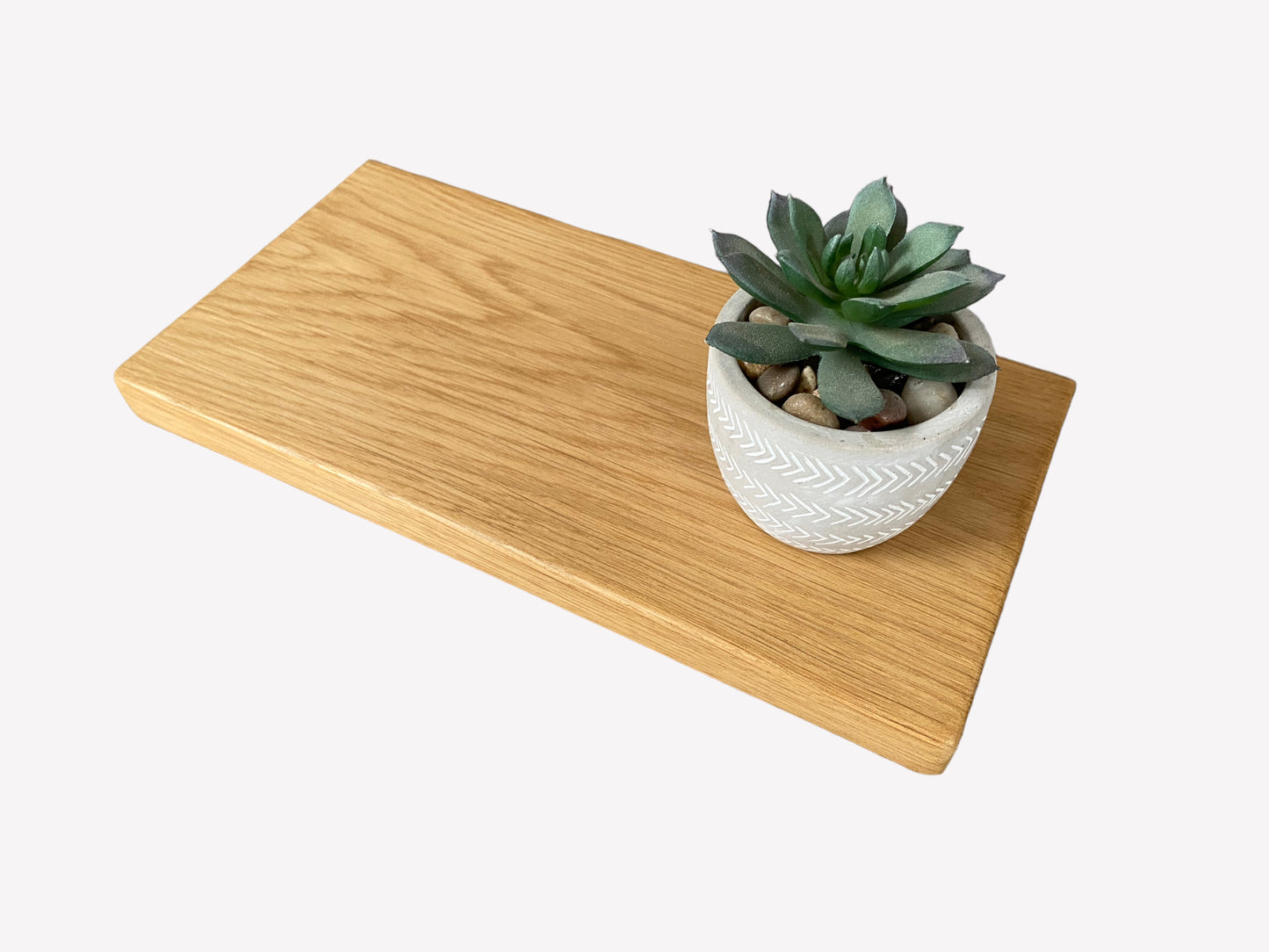Antique Brown Slim Oak Floating Shelf - 15cm Deep x 2.2cm Thick for Plasterboard walls