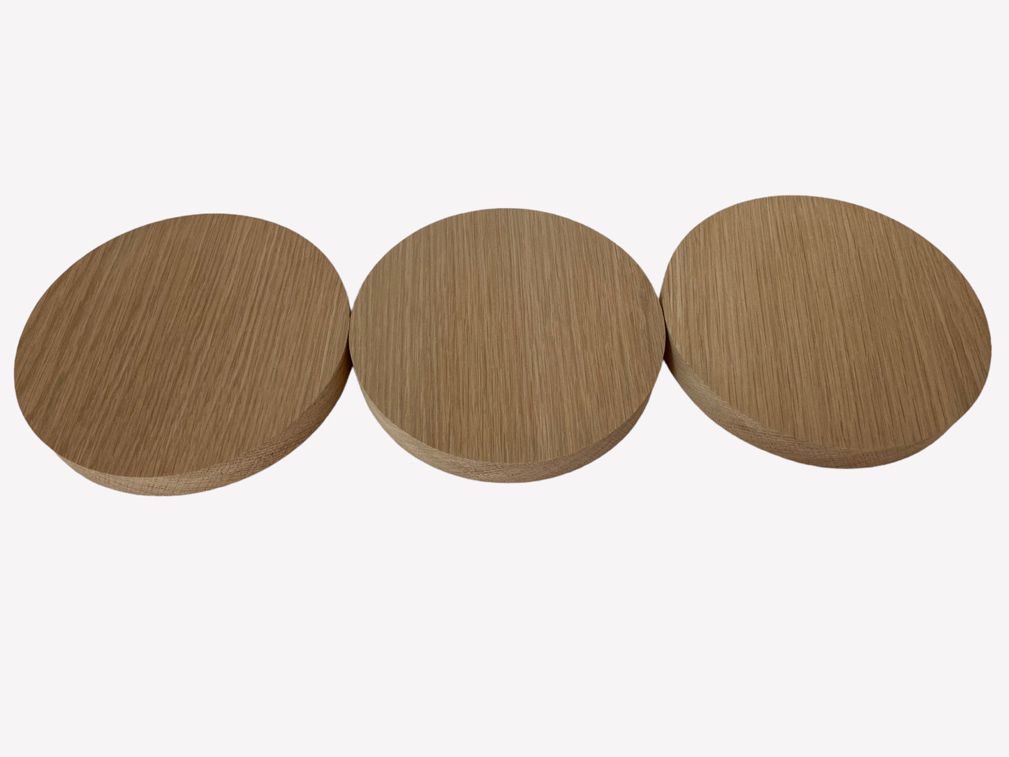 Oak Blanks, solid oak circle disks, Pack of 5 for crafting and DIY projects