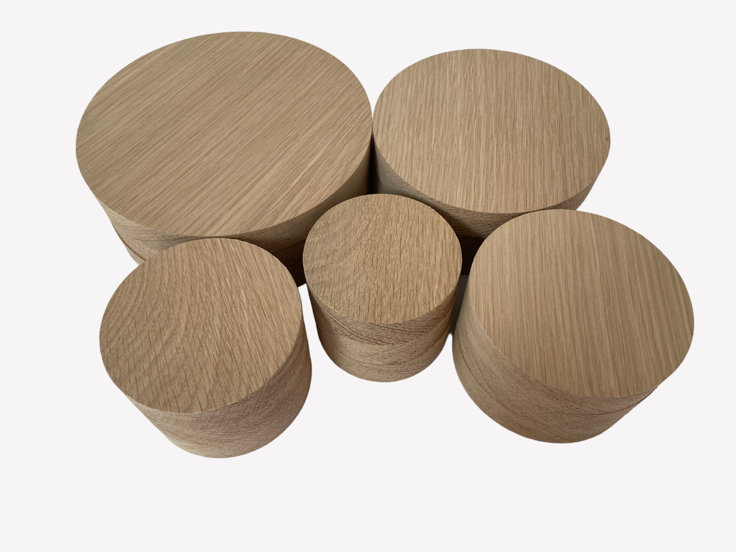 Oak Blanks, solid oak circle disks, Pack of 3 for crafting and DIY projects