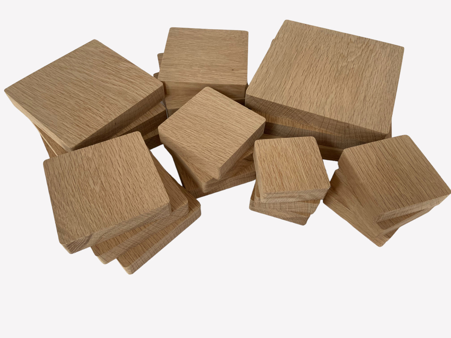 Oak Blanks, solid oak square blocks, for crafting and DIY projects