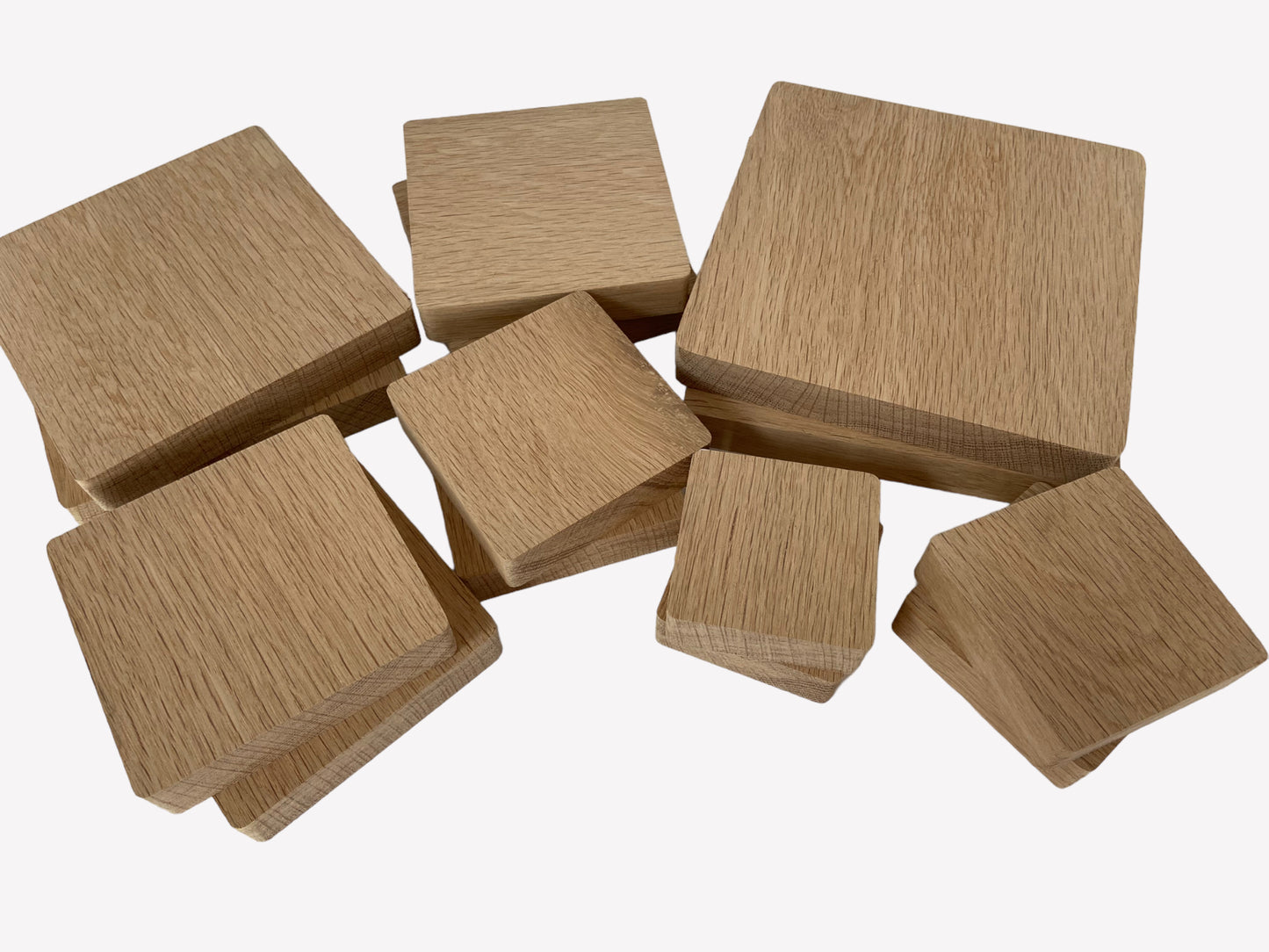 Oak Blanks, solid oak square blocks, for crafting and DIY projects