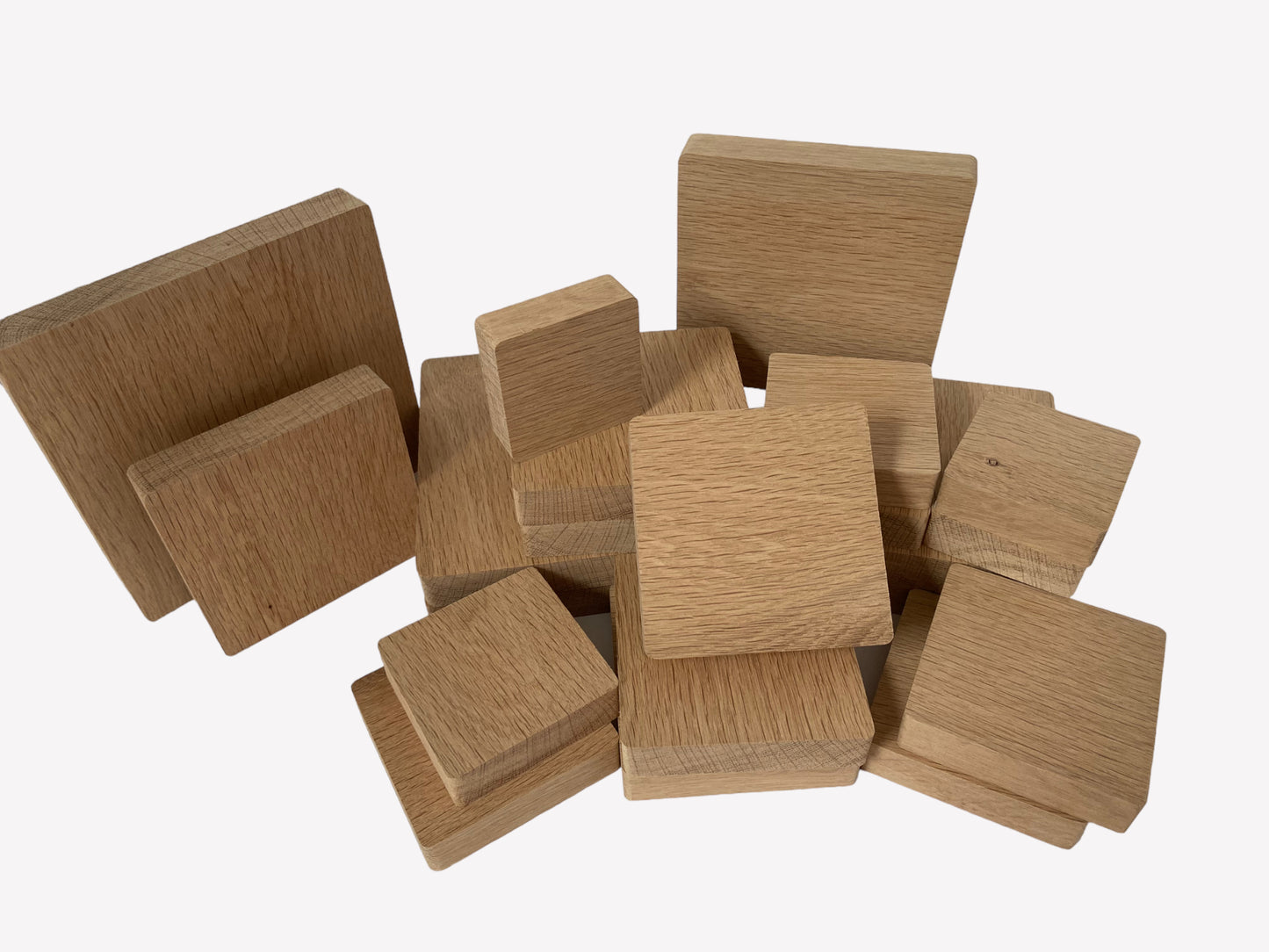 Oak Blanks, solid oak square blocks, for crafting and DIY projects