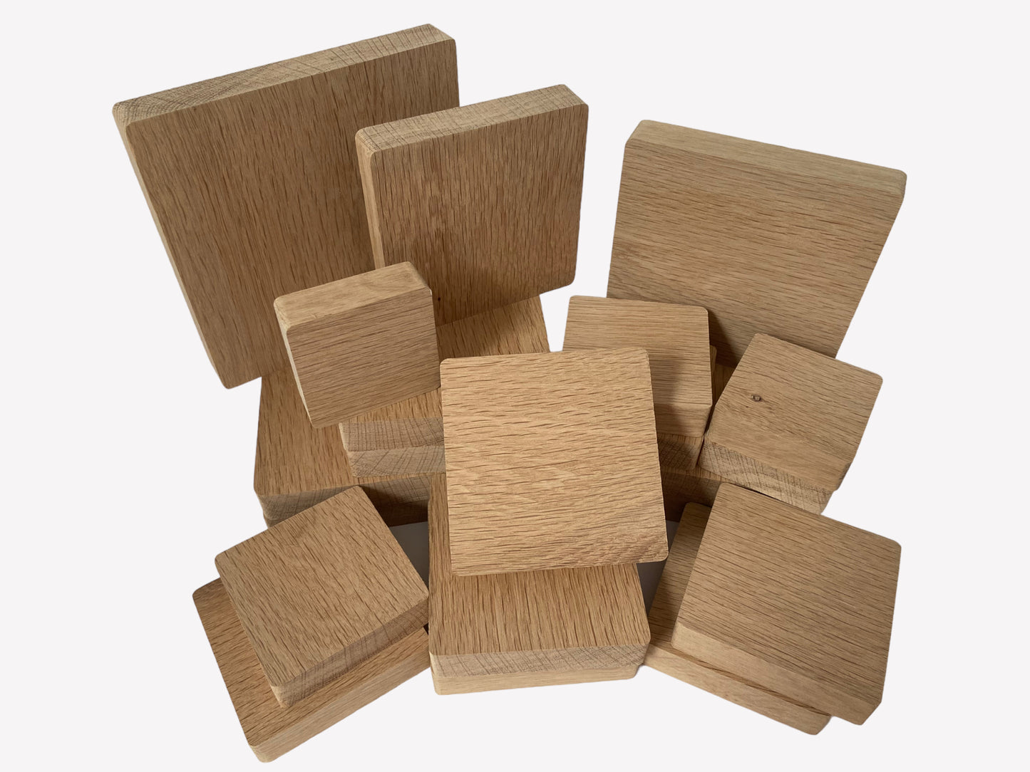 Oak Blanks, solid oak square blocks, for crafting and DIY projects