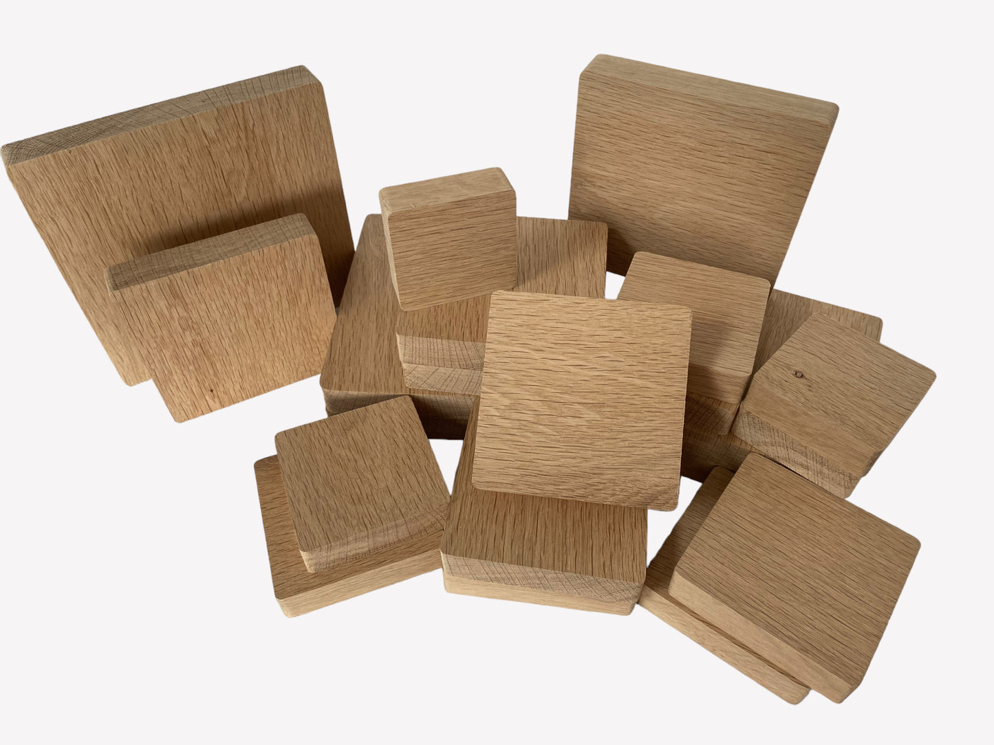 Oak Blanks, solid oak square blocks, for crafting and DIY projects