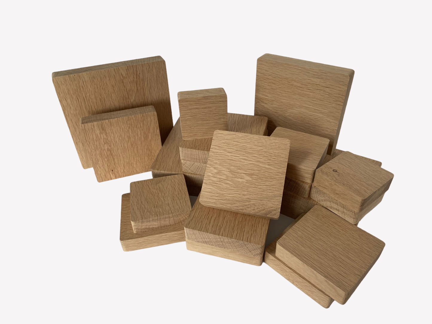 Oak Blanks, solid oak square blocks, for crafting and DIY projects