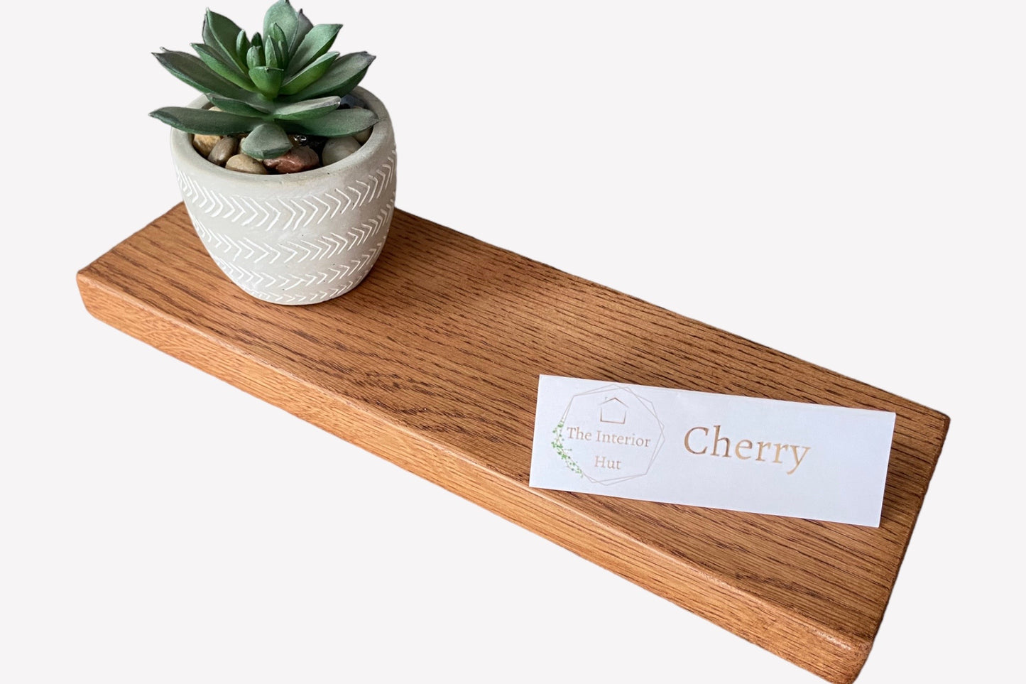 Chunky Oak Floating Shelf - Chunky 40cm long x22cm Deep x 4.5cm Thick For masonry walls