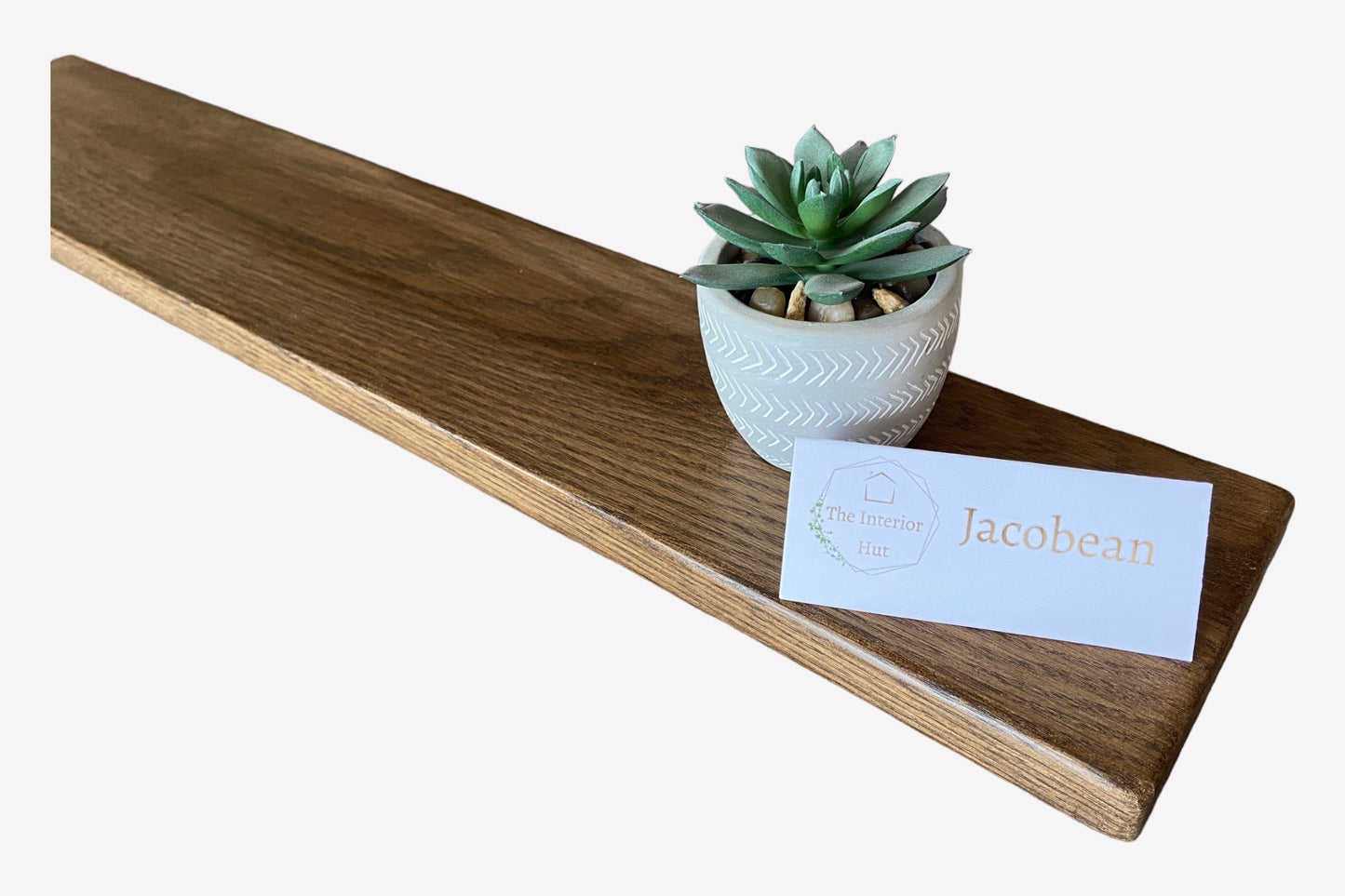 Chunky Oak Floating Shelf - Chunky 40cm long x22cm Deep x 4.5cm Thick For masonry walls