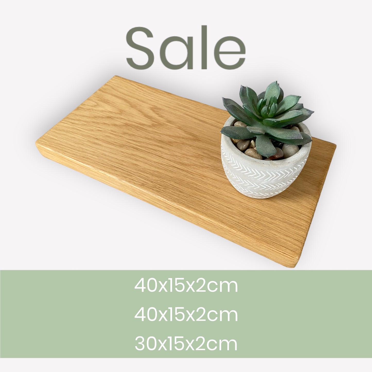 Antique Brown Slim Oak Floating Shelf - 15cm Deep x 2.2cm Thick for Plasterboard walls