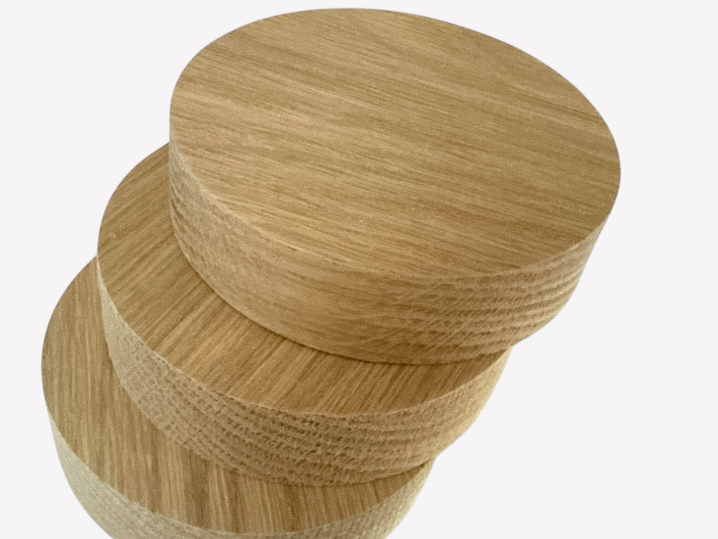 Oak Blanks, solid oak circle disks, Pack of 3 for crafting and DIY projects