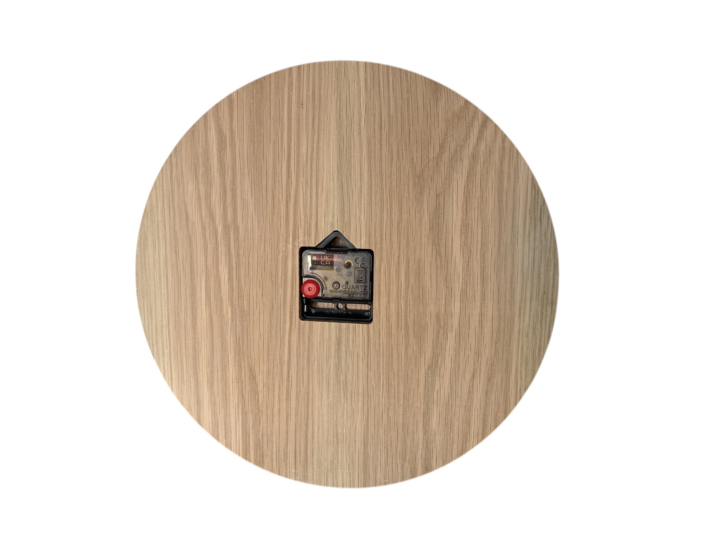 Oak Wall Clock – Solid Wood, Round, Silent Sweep Movement - 32cm