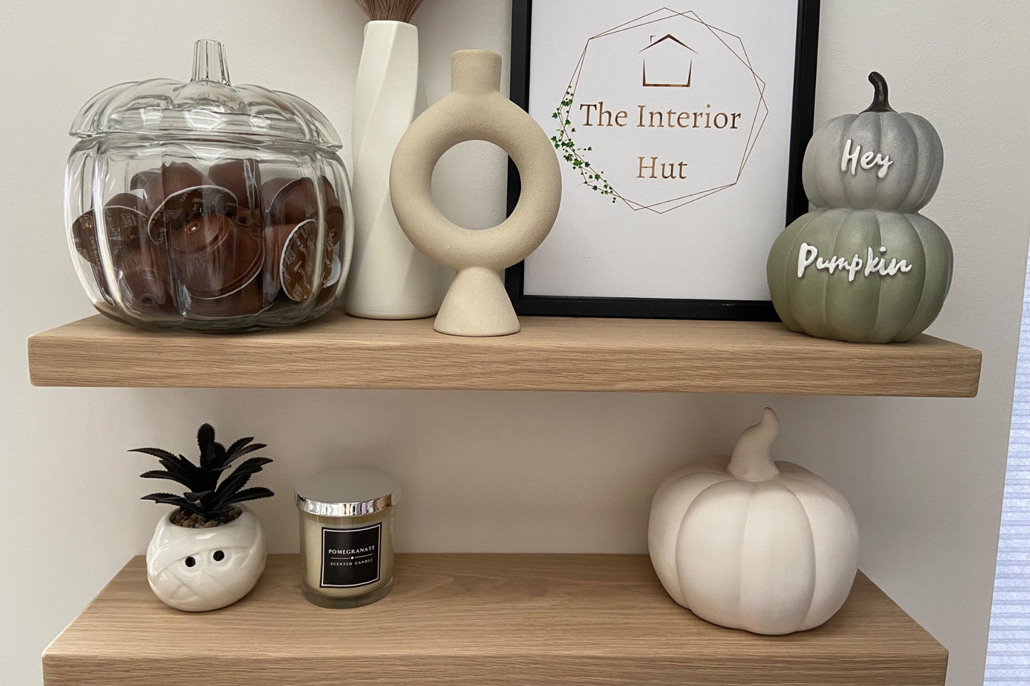 Oak Floating Shelf - 15cm Deep x 3.2cm Thick For masonry walls