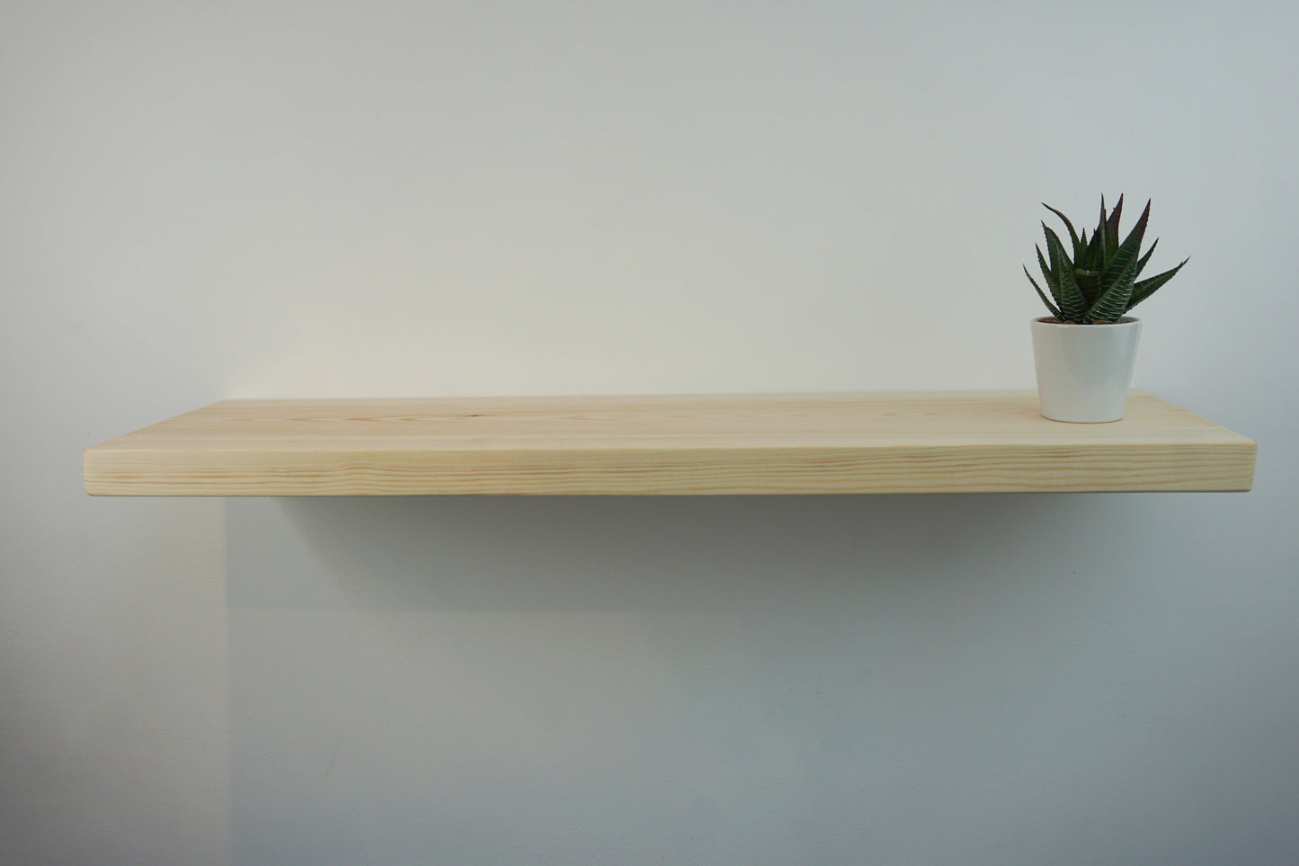Pine Floating Shelf- Smooth Finish 22cm Deep x 3.5cm Thick