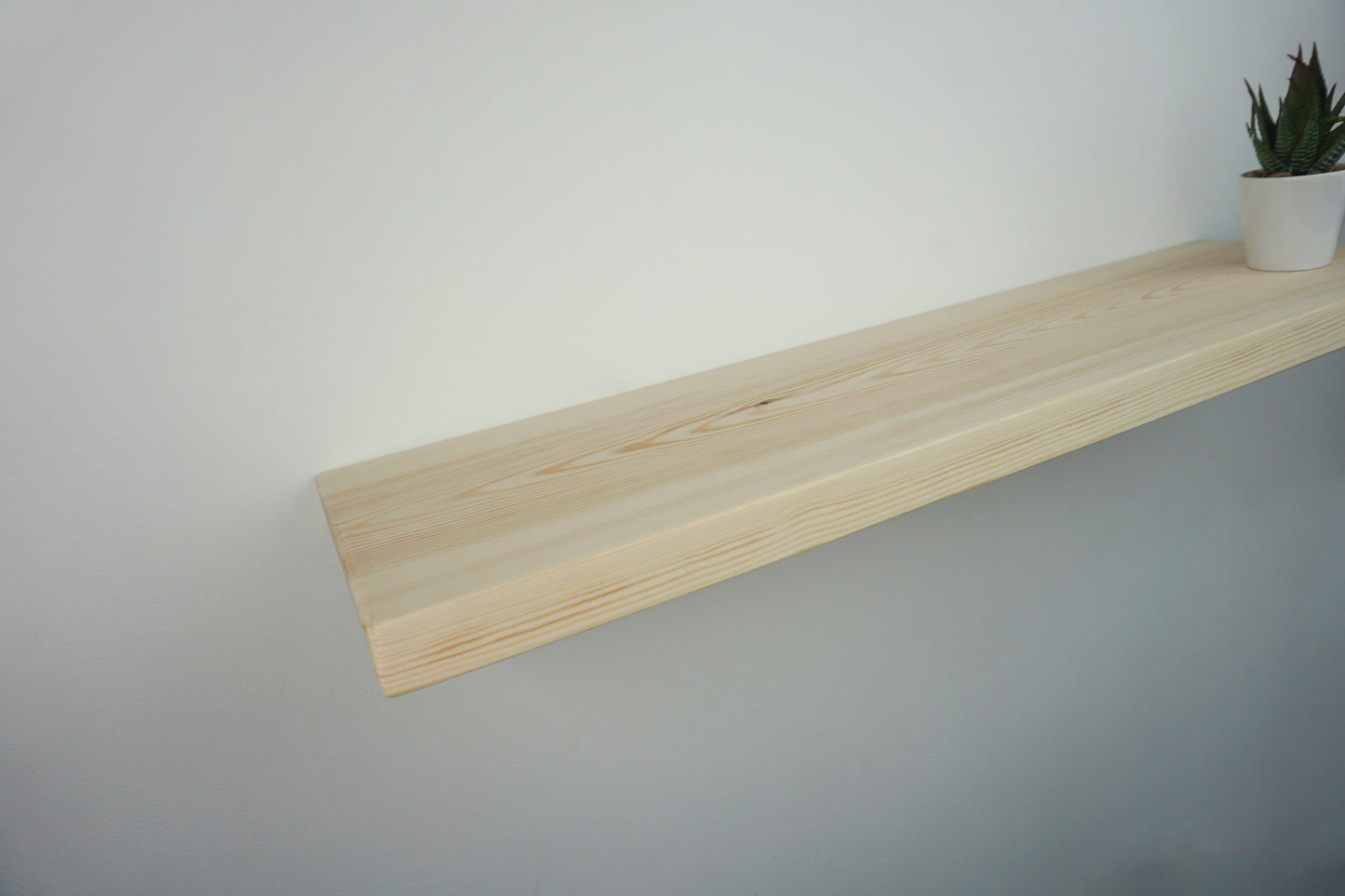 Pine Floating Shelf- Smooth Finish 22cm Deep x 3.5cm Thick