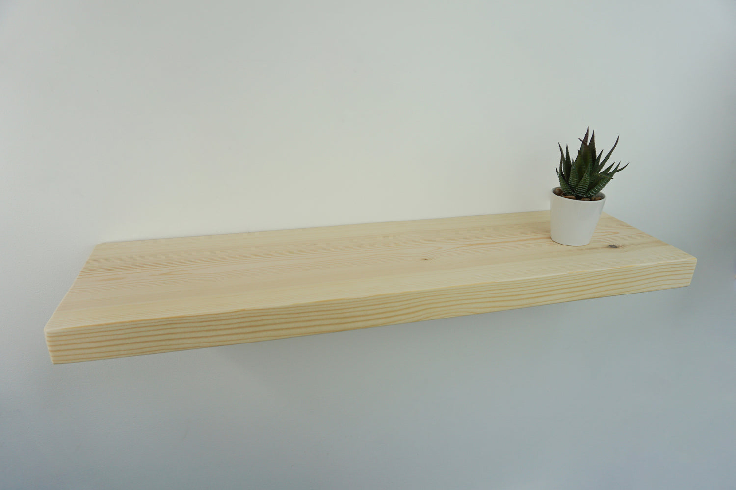 Pine Floating Shelf- Smooth Finish 22cm Deep x 4.5cm Thick