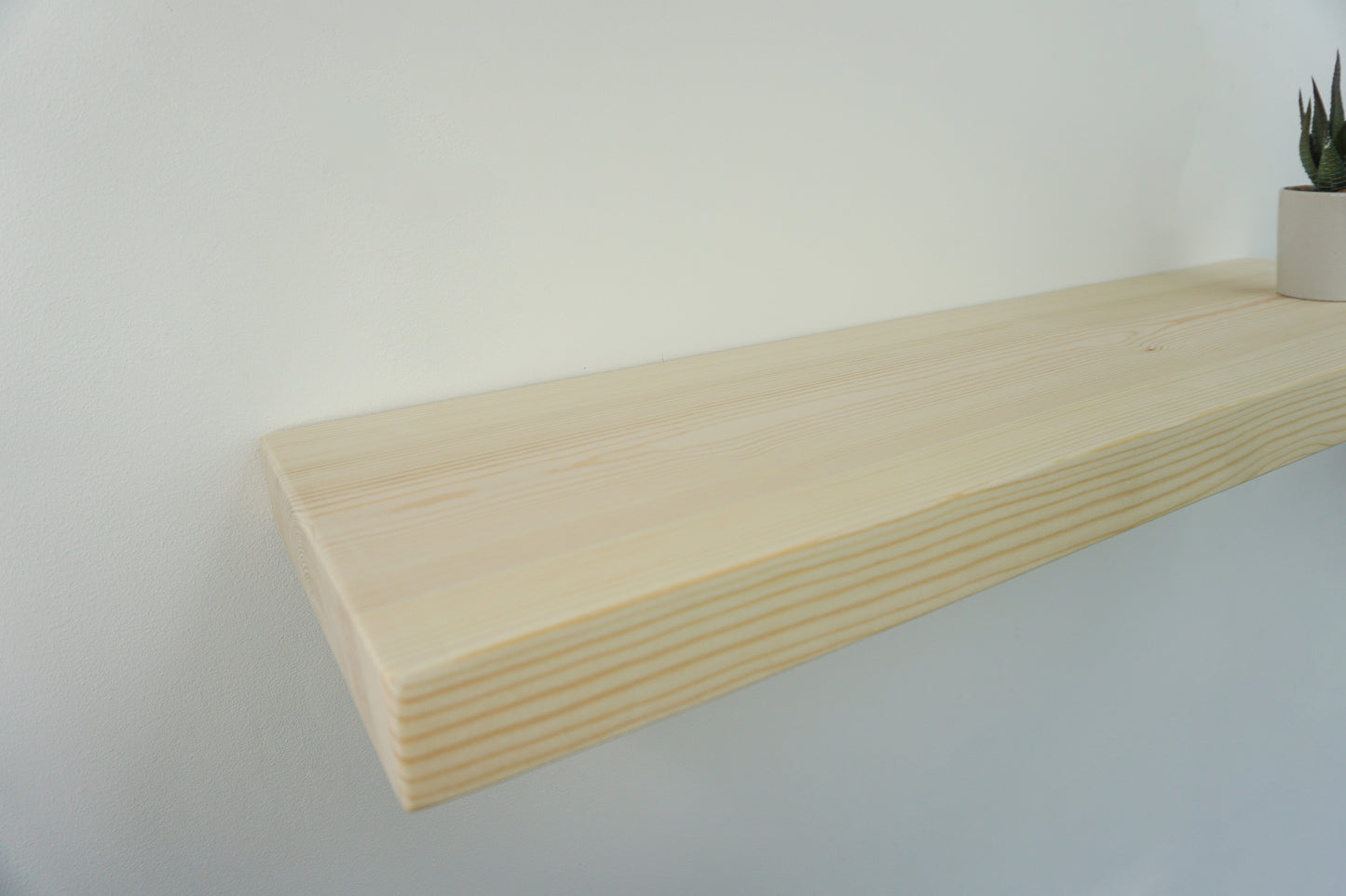 Pine Floating Shelf- Smooth Finish 22cm Deep x 4.5cm Thick