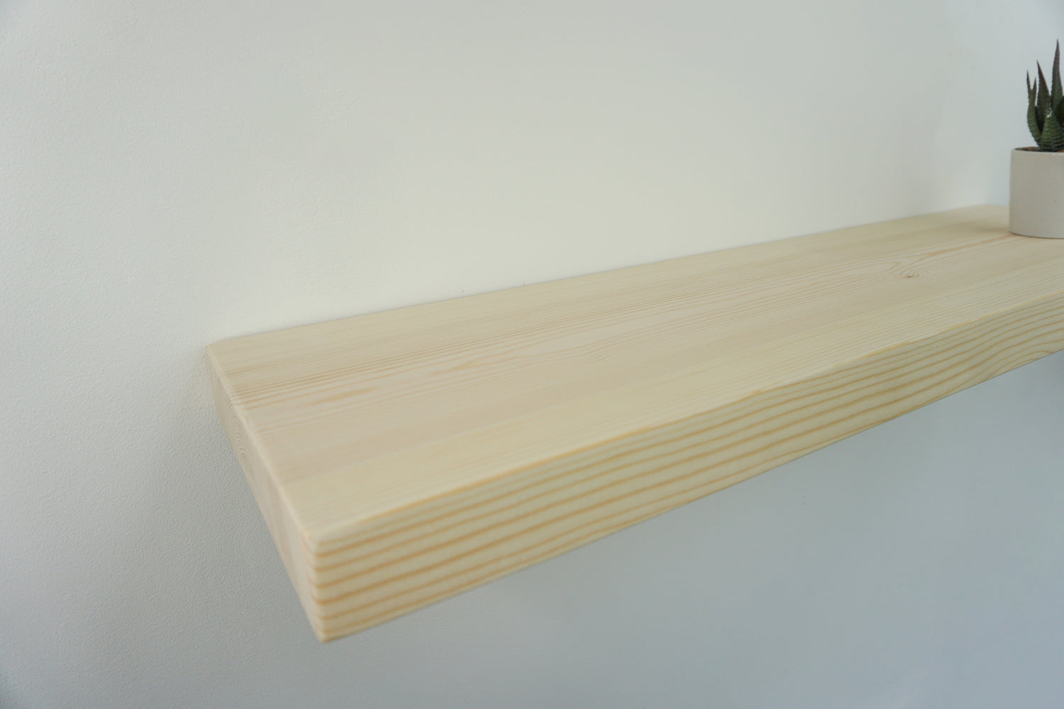 Pine Floating Shelf- Smooth Finish 22cm Deep x 4.5cm Thick