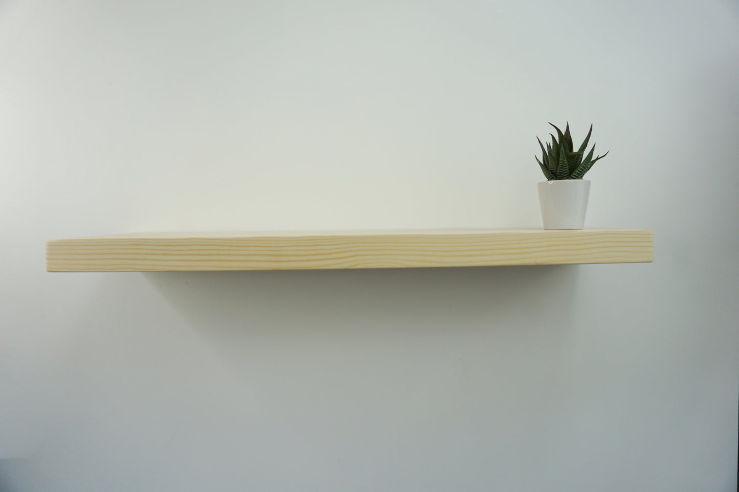 Pine Floating Shelf- Smooth Finish 22cm Deep x 4.5cm Thick