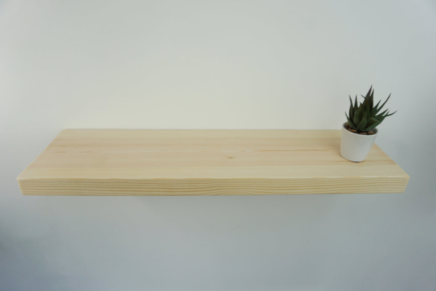 Pine Floating Shelf- Smooth Finish 22cm Deep x 4.5cm Thick