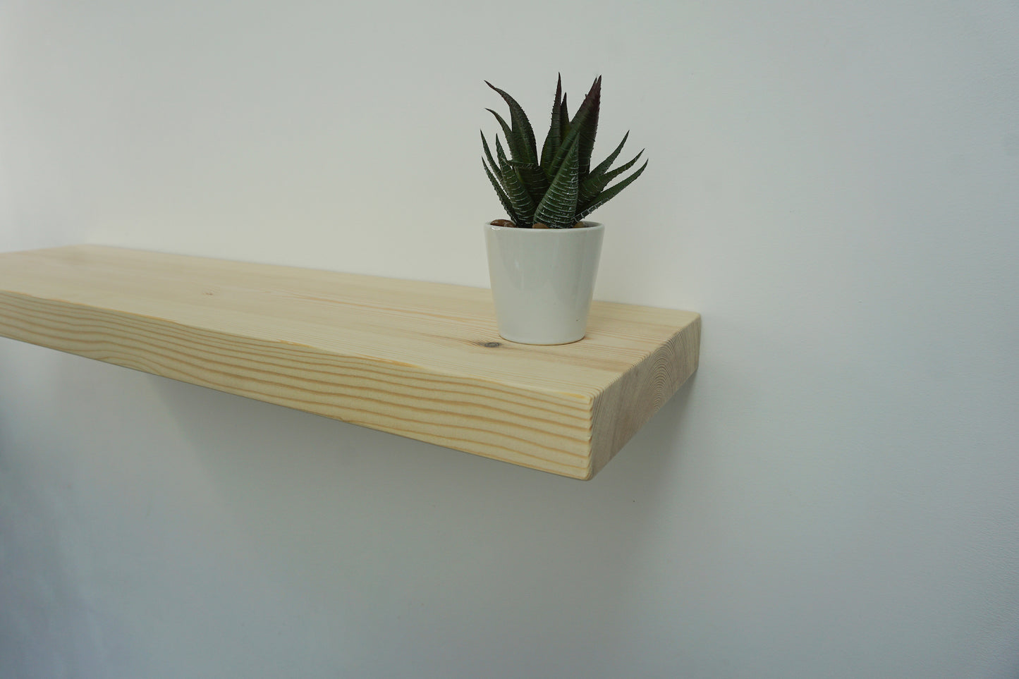 Pine Floating Shelf- Smooth Finish 22cm Deep x 4.5cm Thick