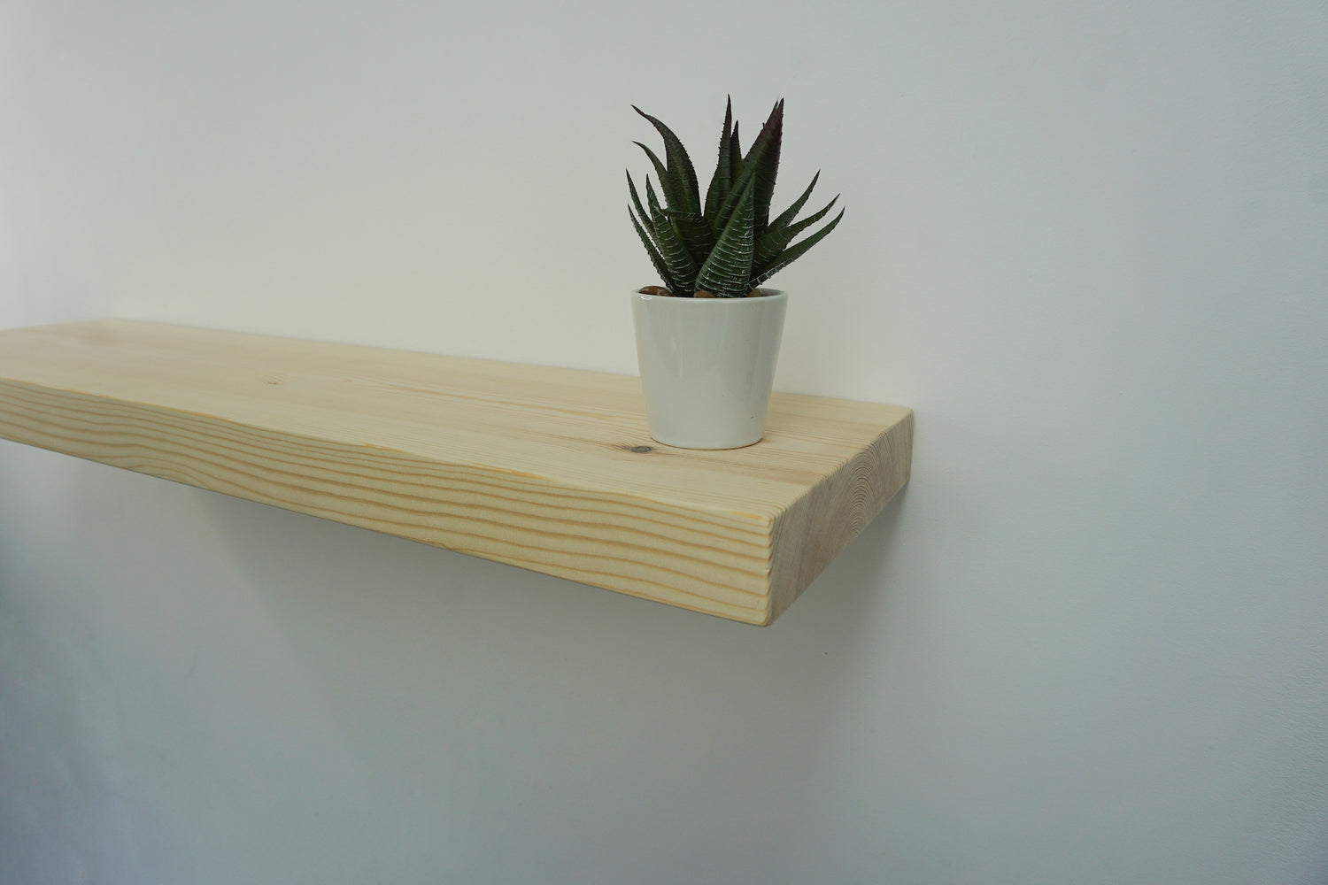 Pine Floating Shelf- Smooth Finish 22cm Deep x 4.5cm Thick