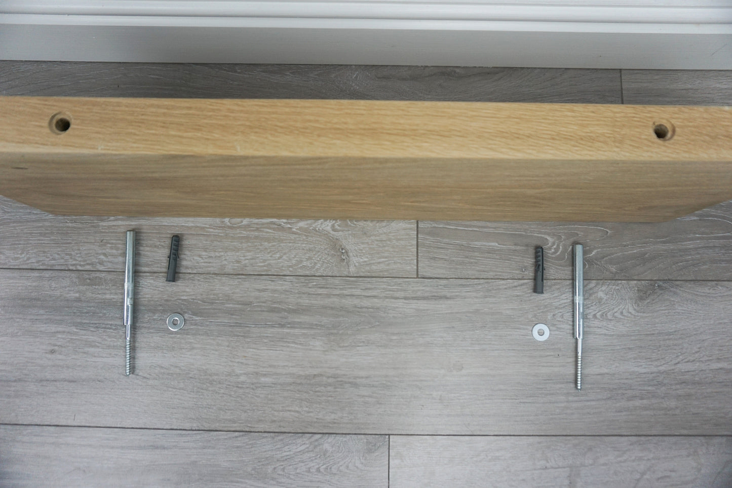 Oak Floating Shelf - Smooth Finish 20cm Deep x 5cm Thick