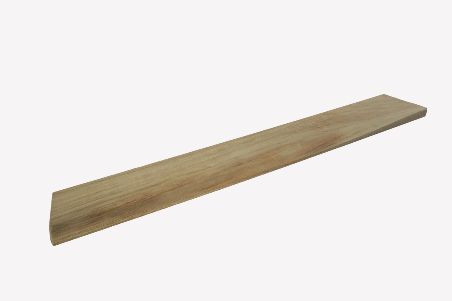 Live Edge Floating Shelf for Plasterboard (dot and dab) walls - Solid Oak Smooth Finish 12cm Deep x 2.2cm Thick - The Interior Hut