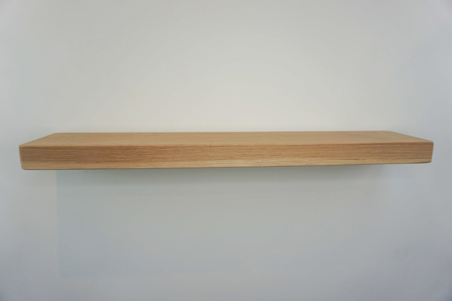 Oak Floating Shelf - Chunky 15cm Deep x 4.5cm Thick (6"x2") For masonry walls - The Interior Hut