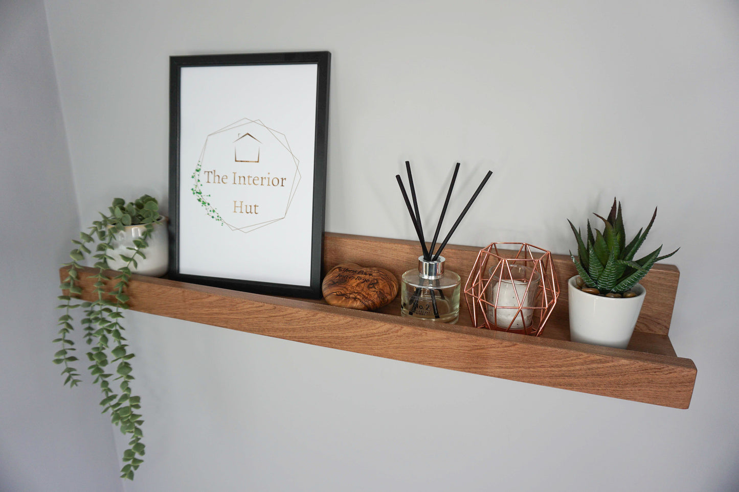 Sapele Picture Shelf | Chunky Design 14.5cm Deep | Picture Ledge