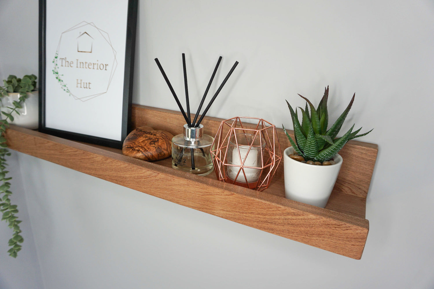 Sapele Picture Shelf | Chunky Design 14.5cm Deep | Picture Ledge