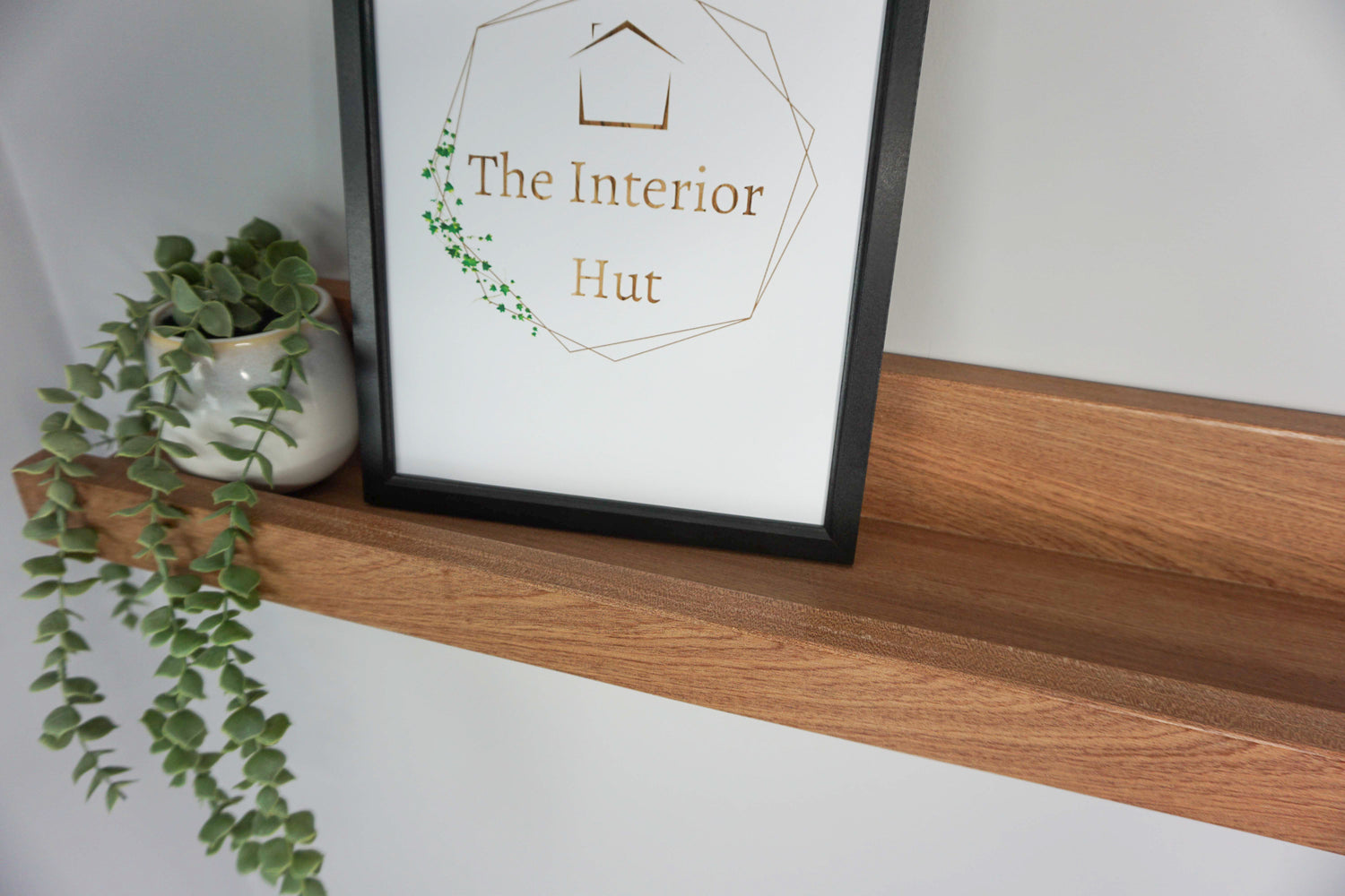 Sapele Picture Shelf | Chunky Design 14.5cm Deep | Picture Ledge