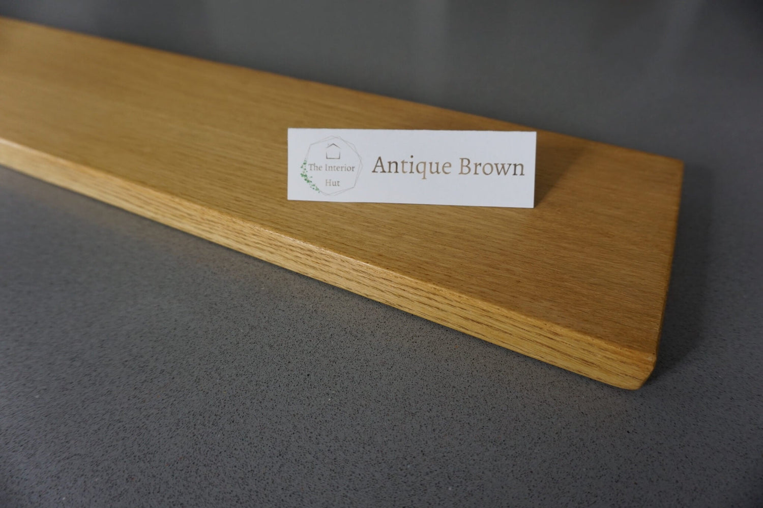 Slim Oak Floating Shelf - Smooth Finish 12cm Deep x 2.2cm Thick in antique brown