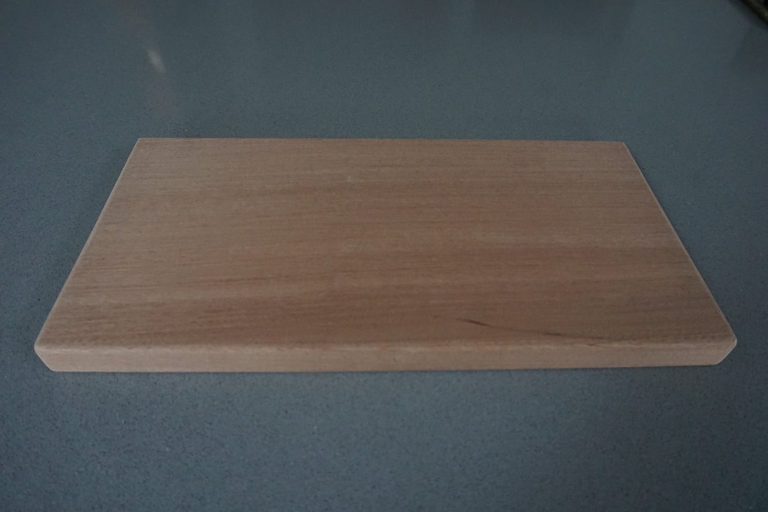 Slim Sapele Floating Shelf - Smooth Finish  35cm x  17.5cm Deep x 2.3cm Thick for masonry walls The Interior Hut