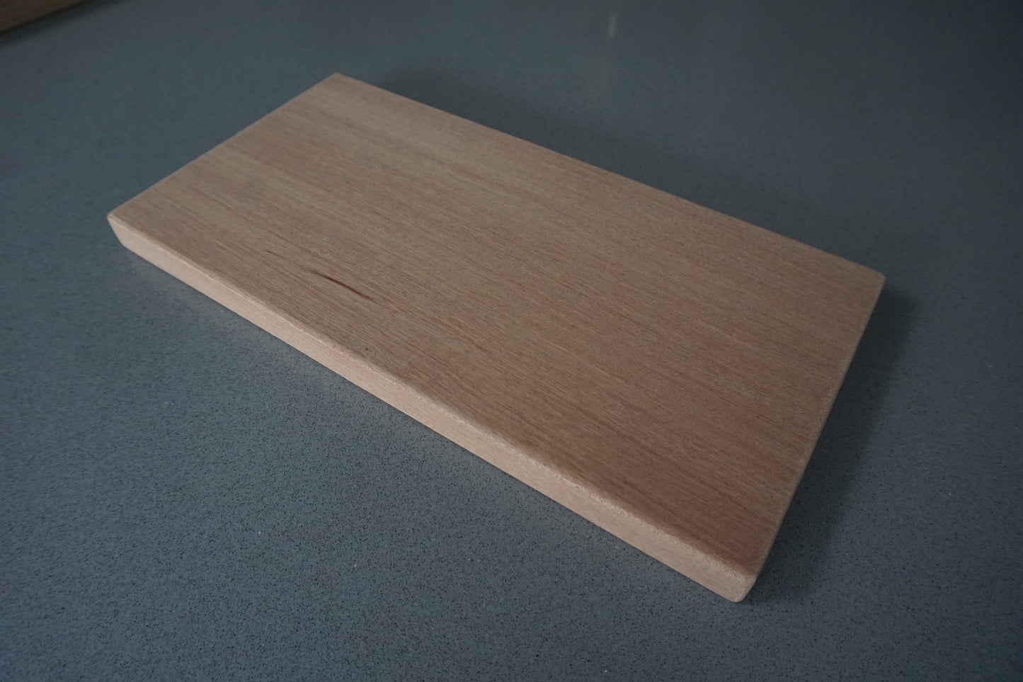 Slim Sapele Floating Shelf - Smooth Finish  35cm x  17.5cm Deep x 2.3cm Thick for masonry walls The Interior Hut